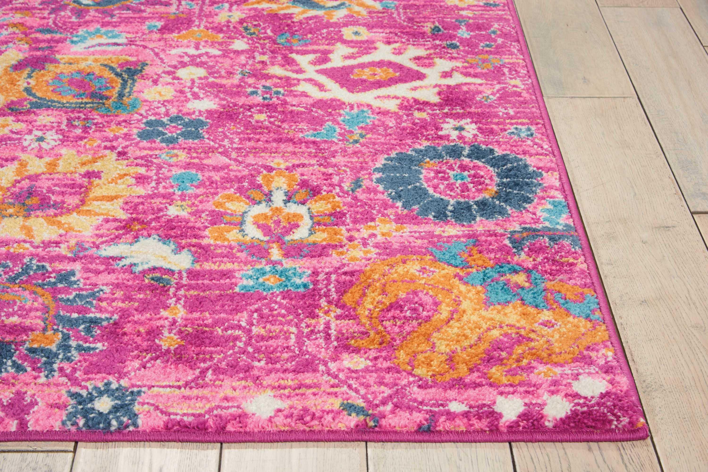 Nourison Passion Bohemian Indoor Rug Fuchsia 6'7" x 9'6"