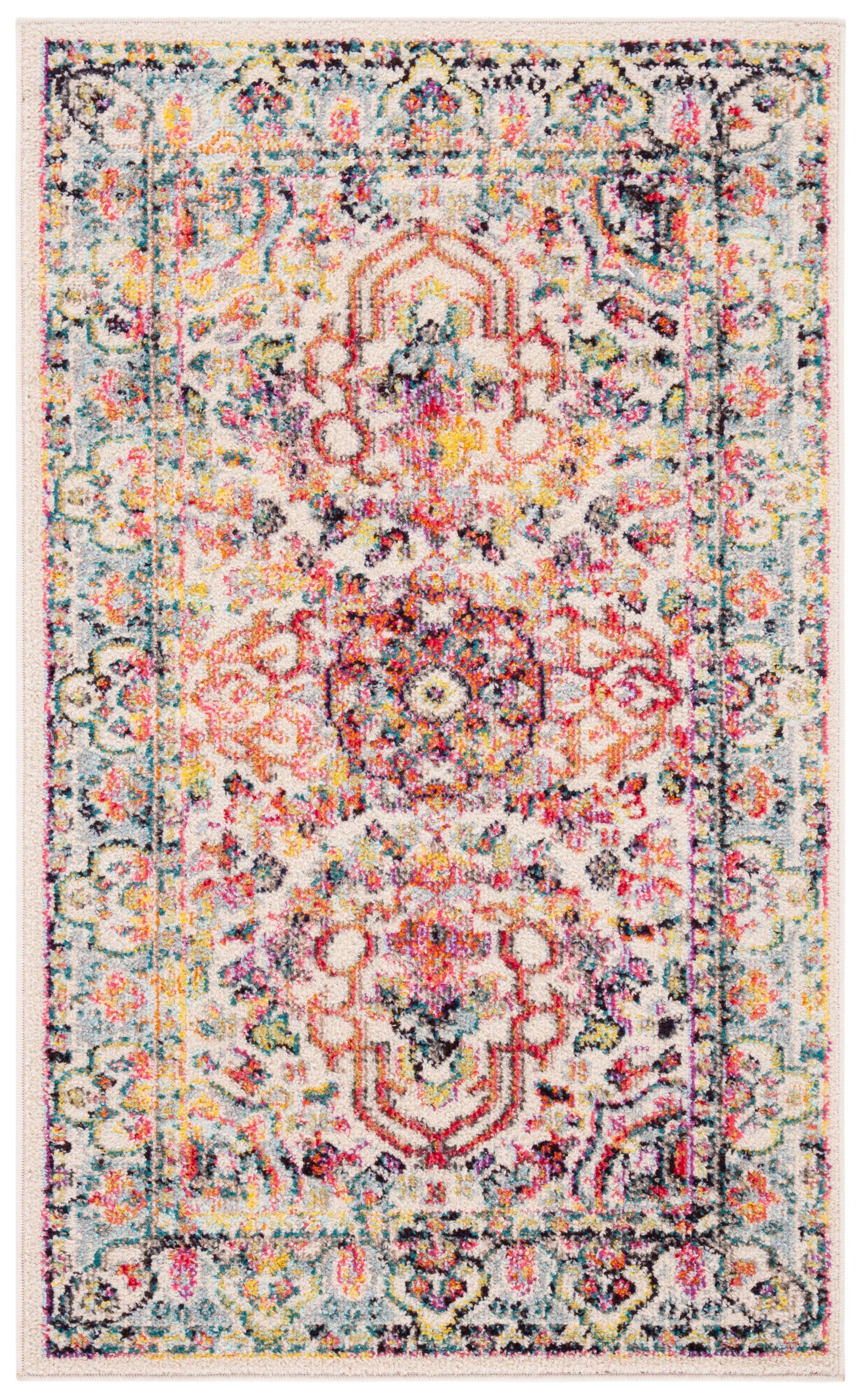 Madison MAD256 Power Loomed Area Rug - Ivory/Red - 3'x5' - Safavieh.