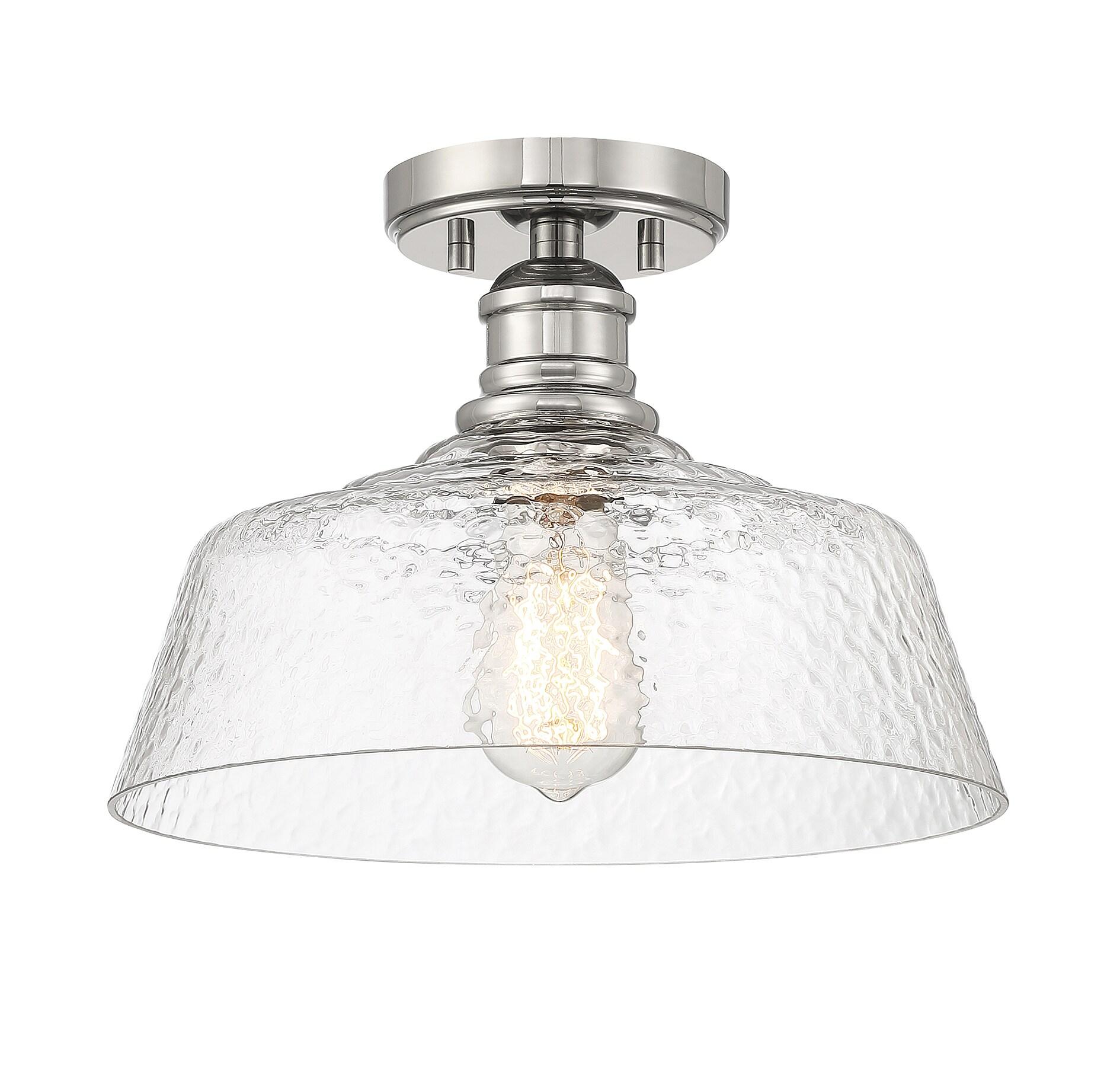 Trade Winds Finn 1-Light Ceiling Light in Polished Nickel