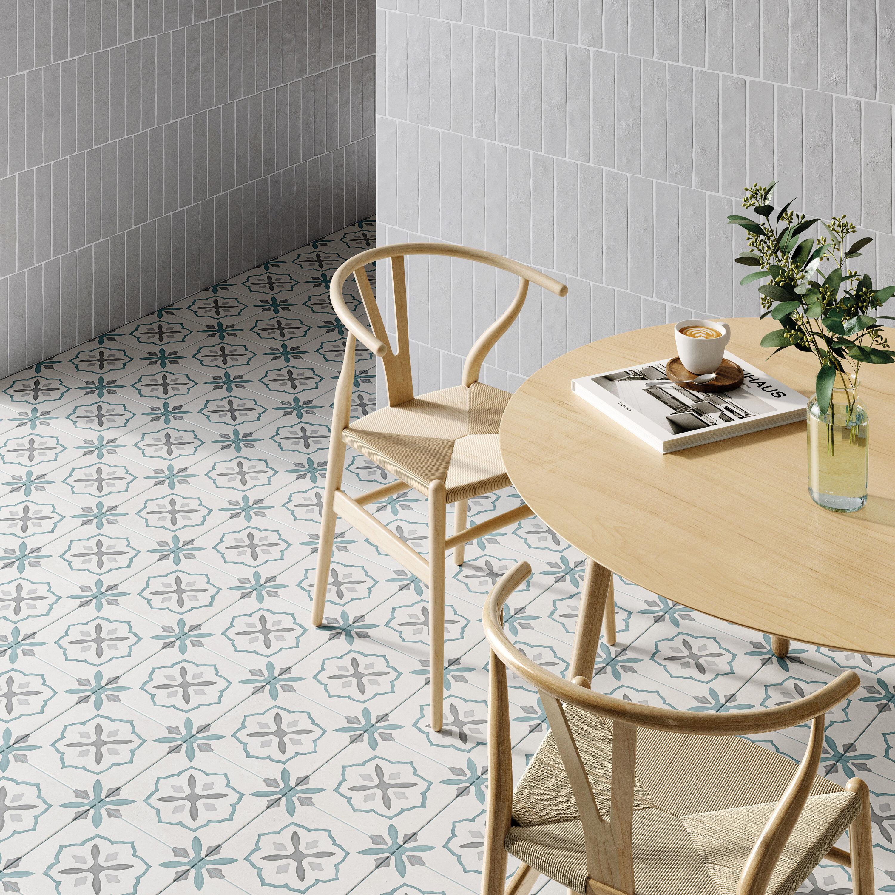 Plumeria 8.77" x 8.77" Matte Porcelain Tile