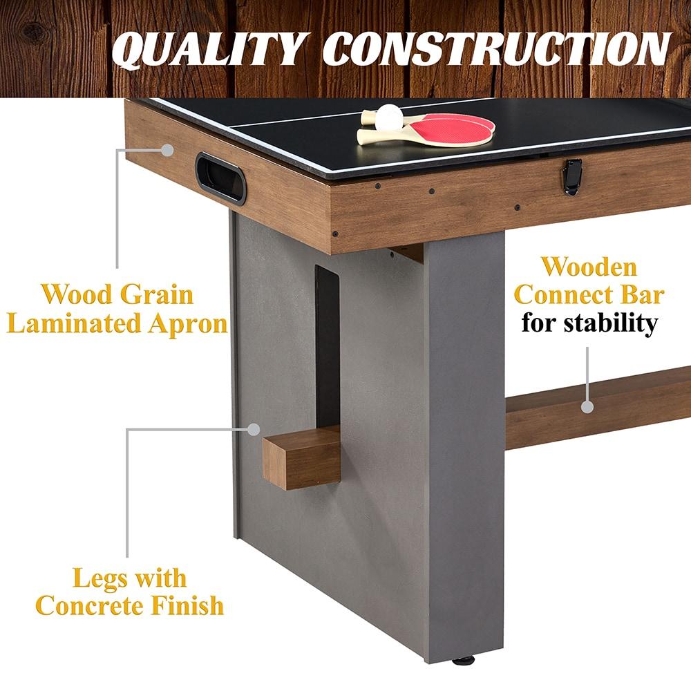 Barrington Billiards Company Barrington Urban Collection 54” 3-in-1 Combination Table includes  Air Hockey, Foosball, And Table Tennis