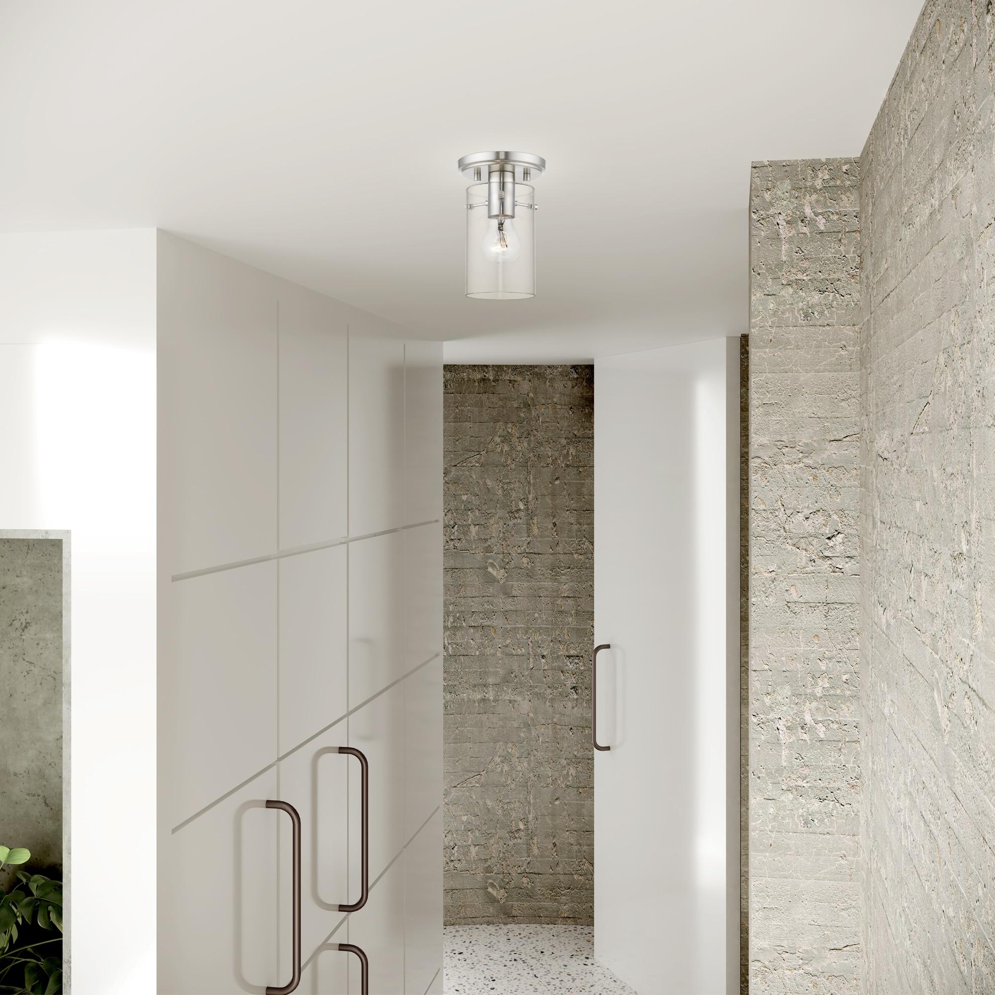 Livex Lighting Munich 1 - Light Flush Mount in  Brushed Nickel