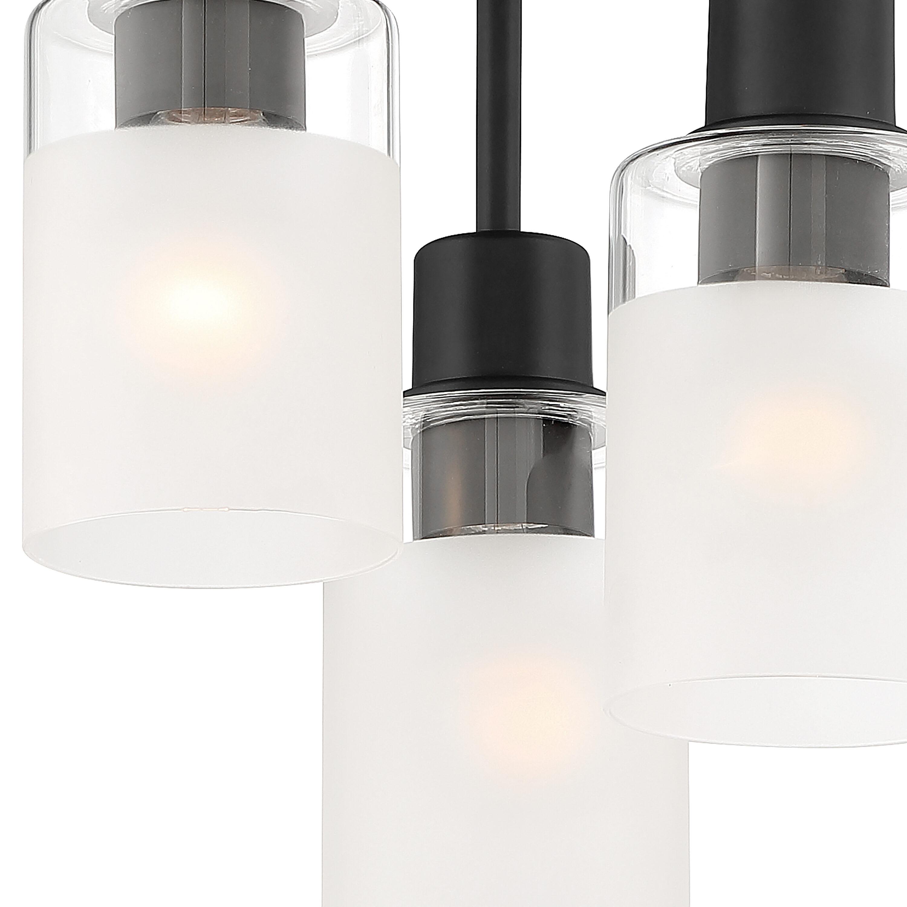 Designers Fountain Cedar Lane 3 Light Matte Black Semi-Flush Mount Ceiling Light, D236M-SF-MB