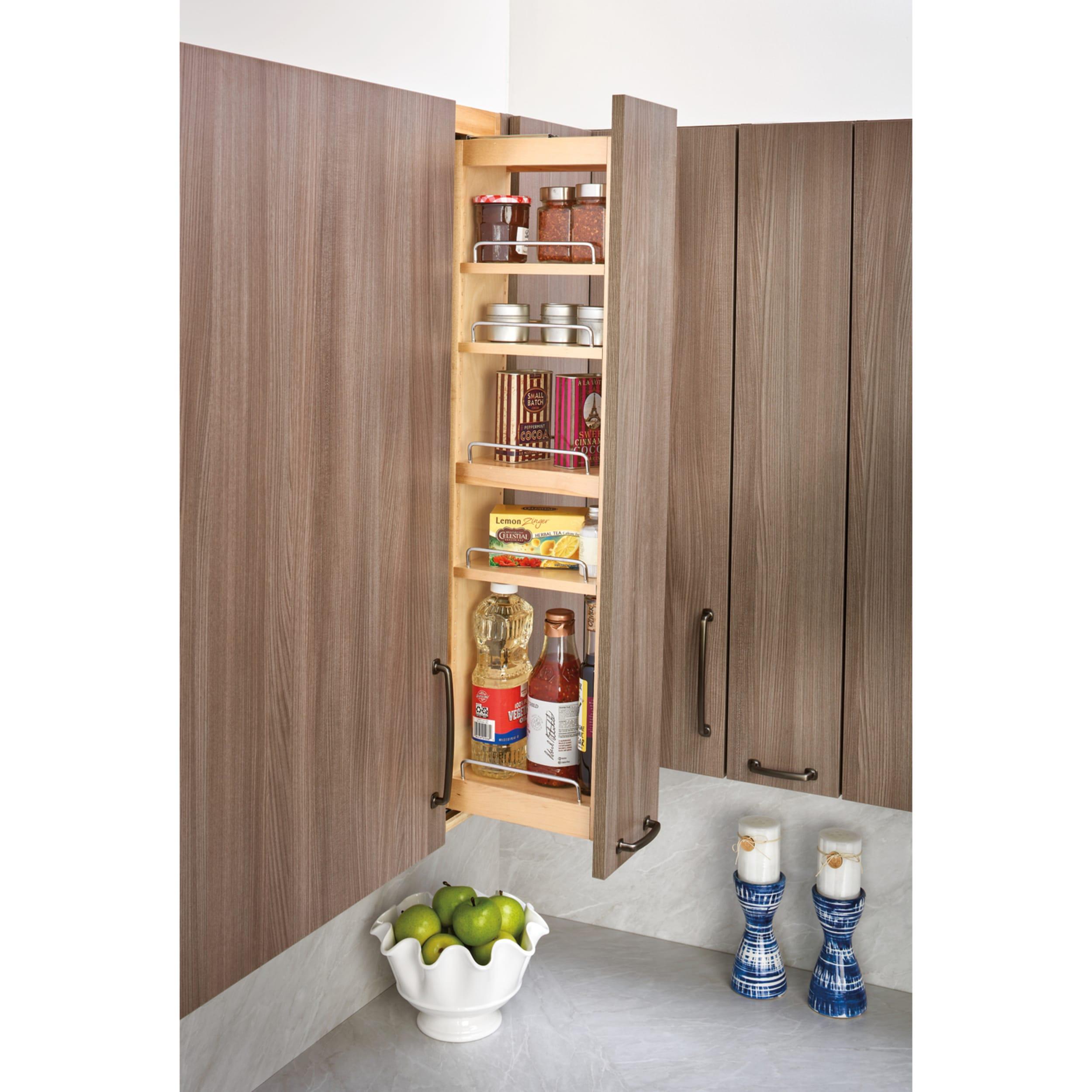 Rev-A-Shelf Pull Out Wall Filler Cabinet Wooden Organizer