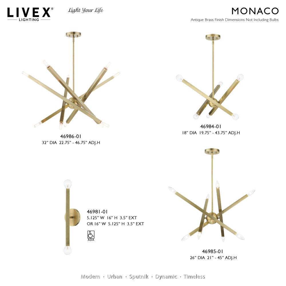 Livex Lighting Moco 10 - Light Chandelier in  Antique Brass