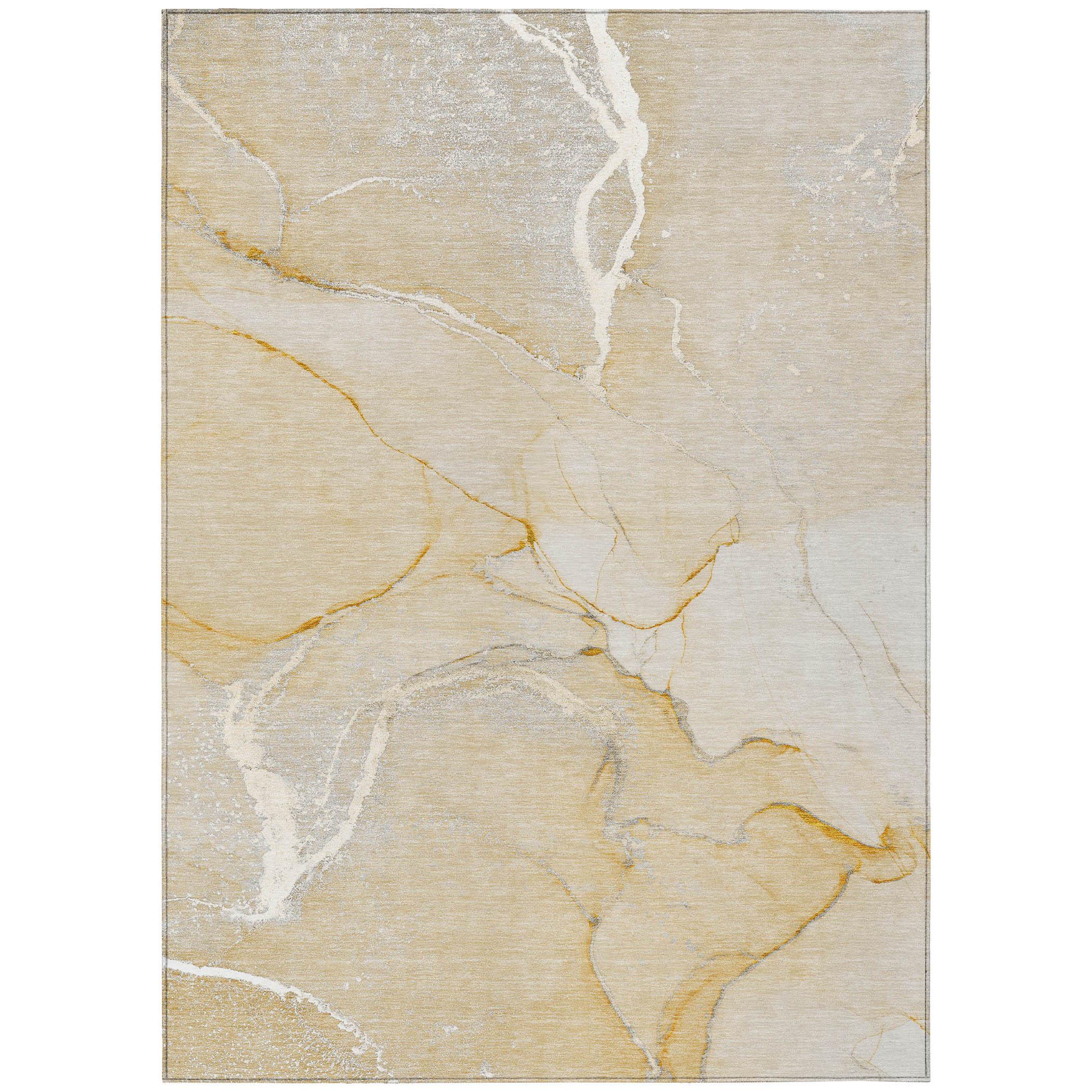 Addison Rugs Chantille ACN510BG 3 x 5 (ft) Polyester Beige Rectangular Indoor/Outdoor Abstract Machine washable Area rug