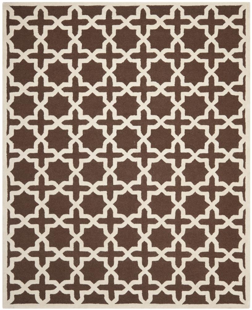 Cambridge CAM125 Tufted Indoor Area Rug - Dark Brown/Ivory - 8'x10' - Safavieh