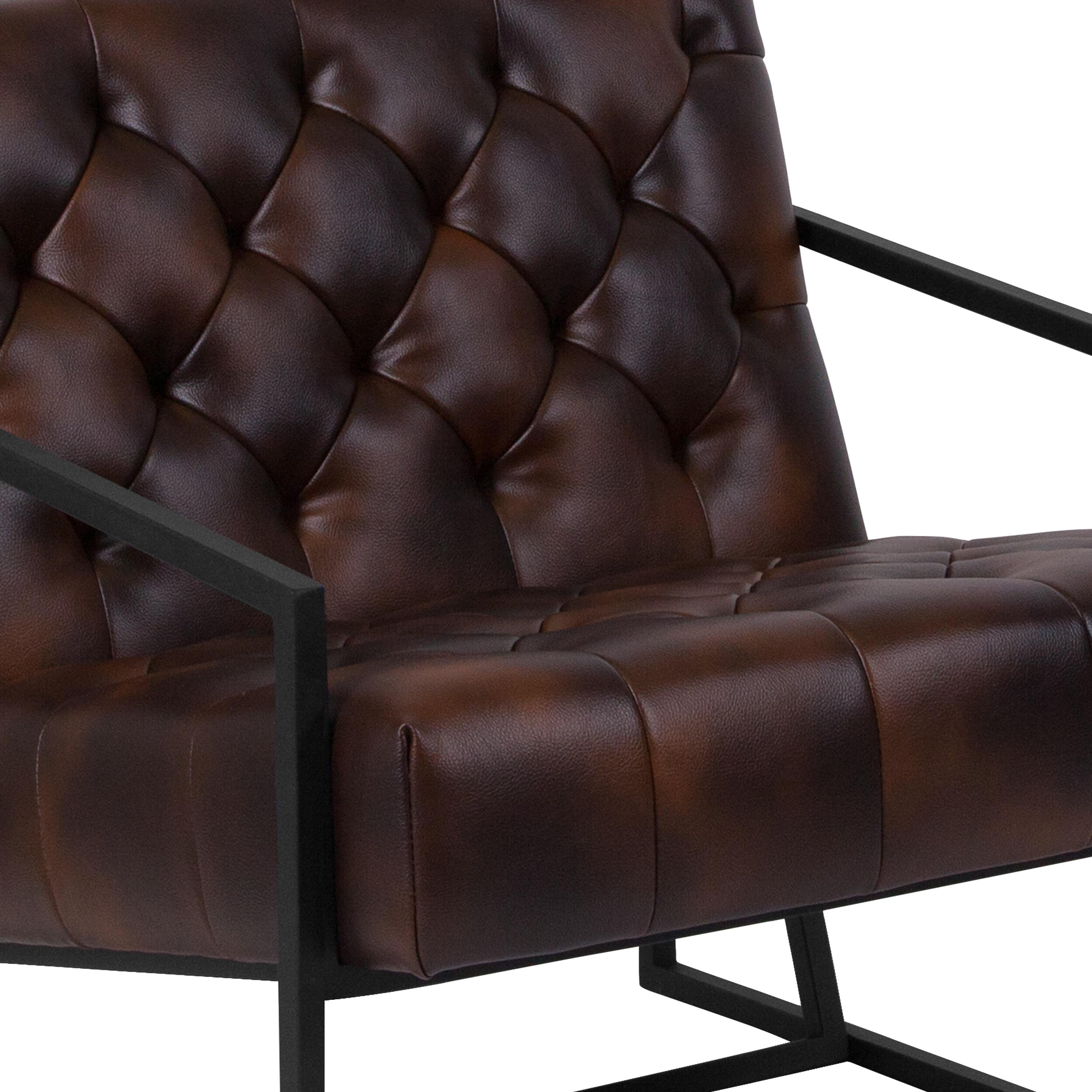 Flash Furniture Hercules Madison Bomber Jacket LeatherSoft Tufted Lounge Chair