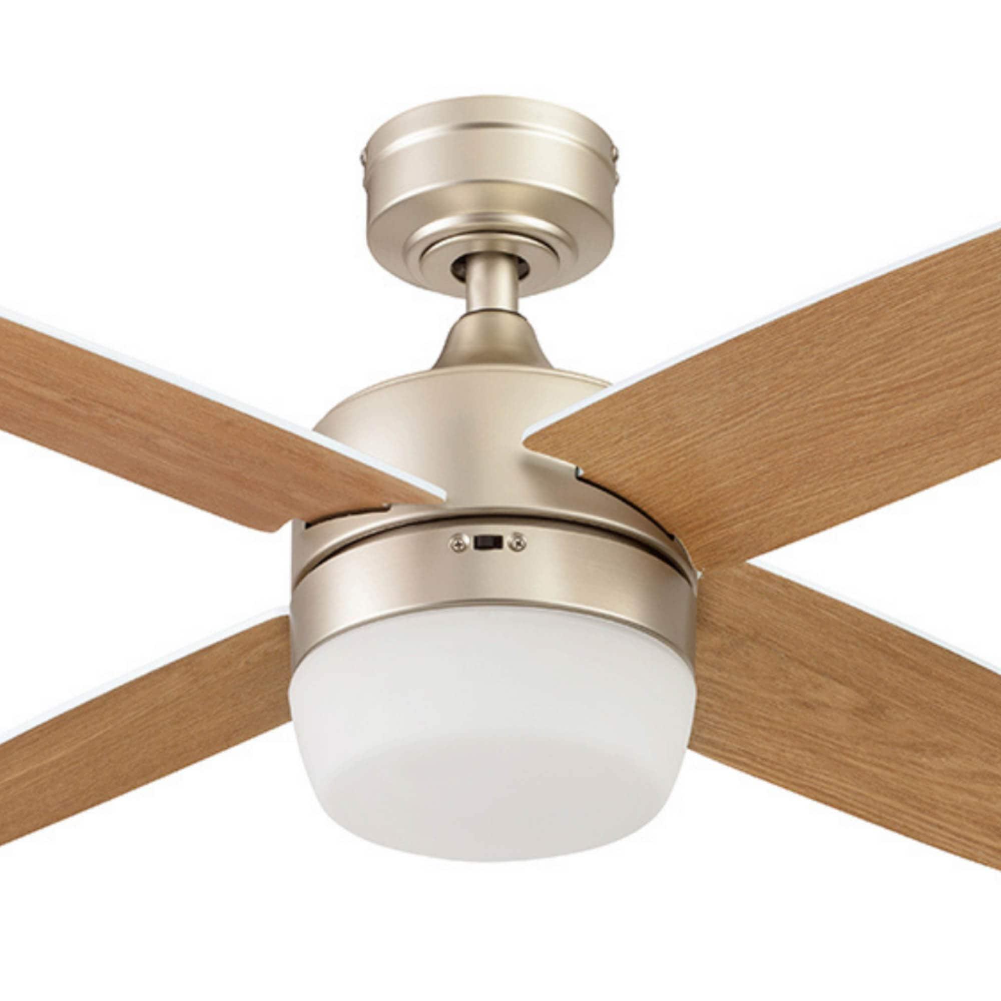 Prominence Home Atlas 44" Champagne Ceiling Fan with Light, Remote Control, 4 Blades & Reverse Airflow