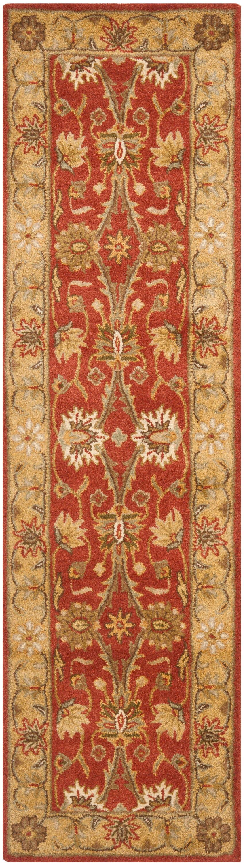 Antiquity AT249 Hand Tufted Runner Rug - Rust/Gold - 2'3"x12' - Safavieh.