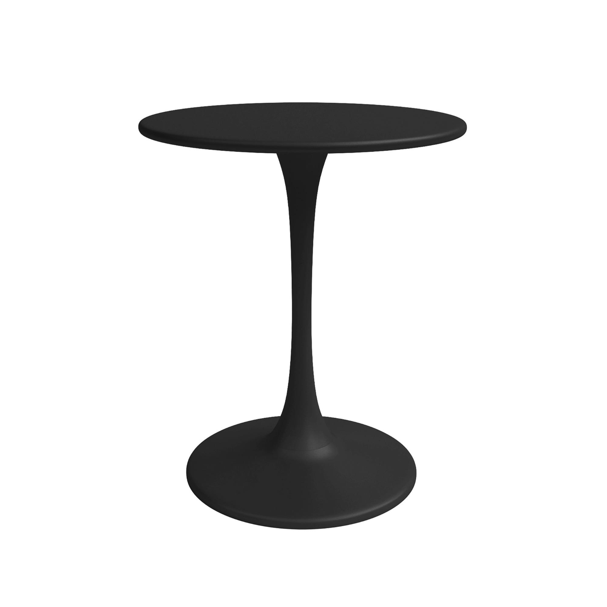 Kurv™ Series Mid-Century Modern Design Bistro Table + Kurv™ Dining Chair Set of 2 - Black