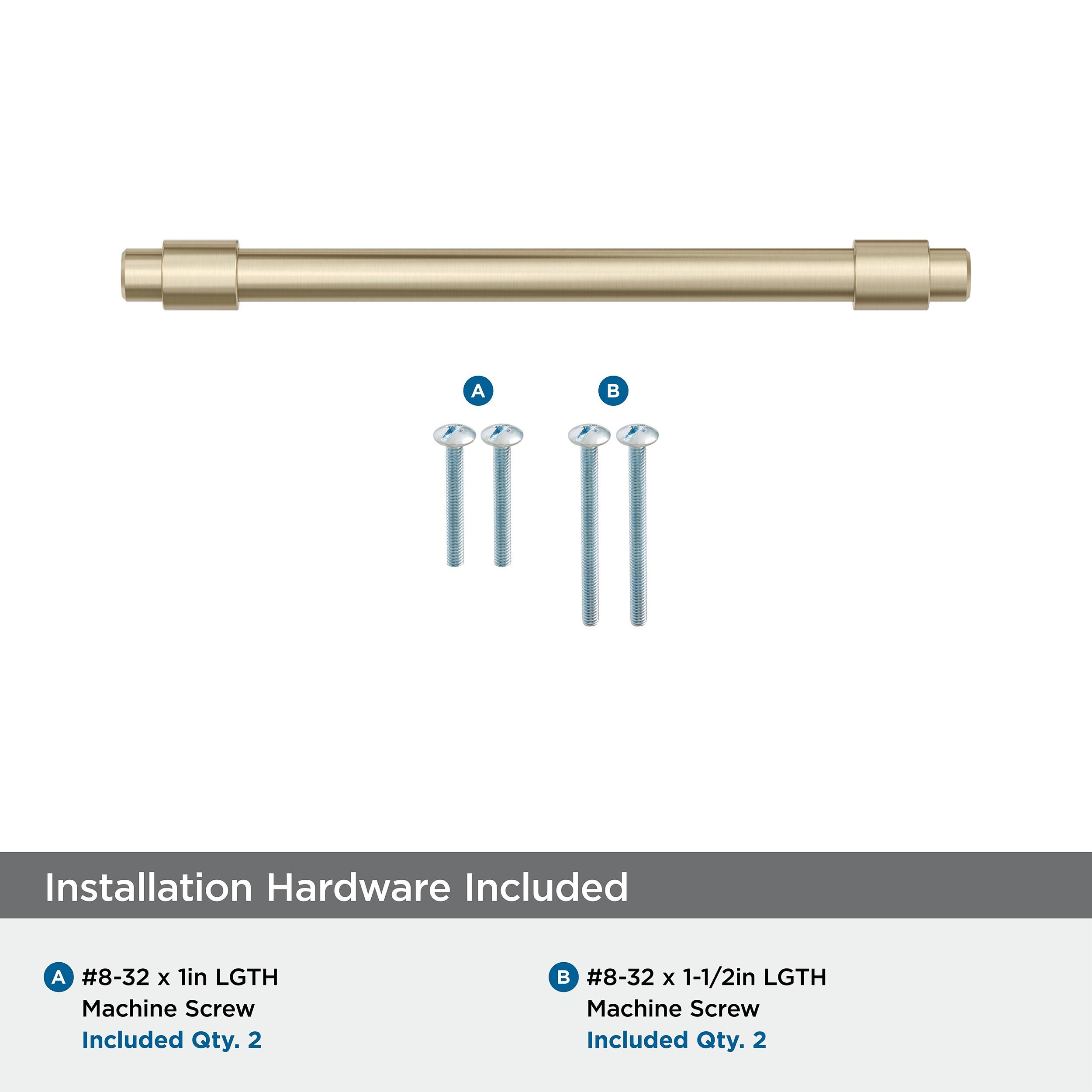 Amerock Destine 5-1/16 inch (128mm) Center-to-Center Golden Champagne Cabinet Pull