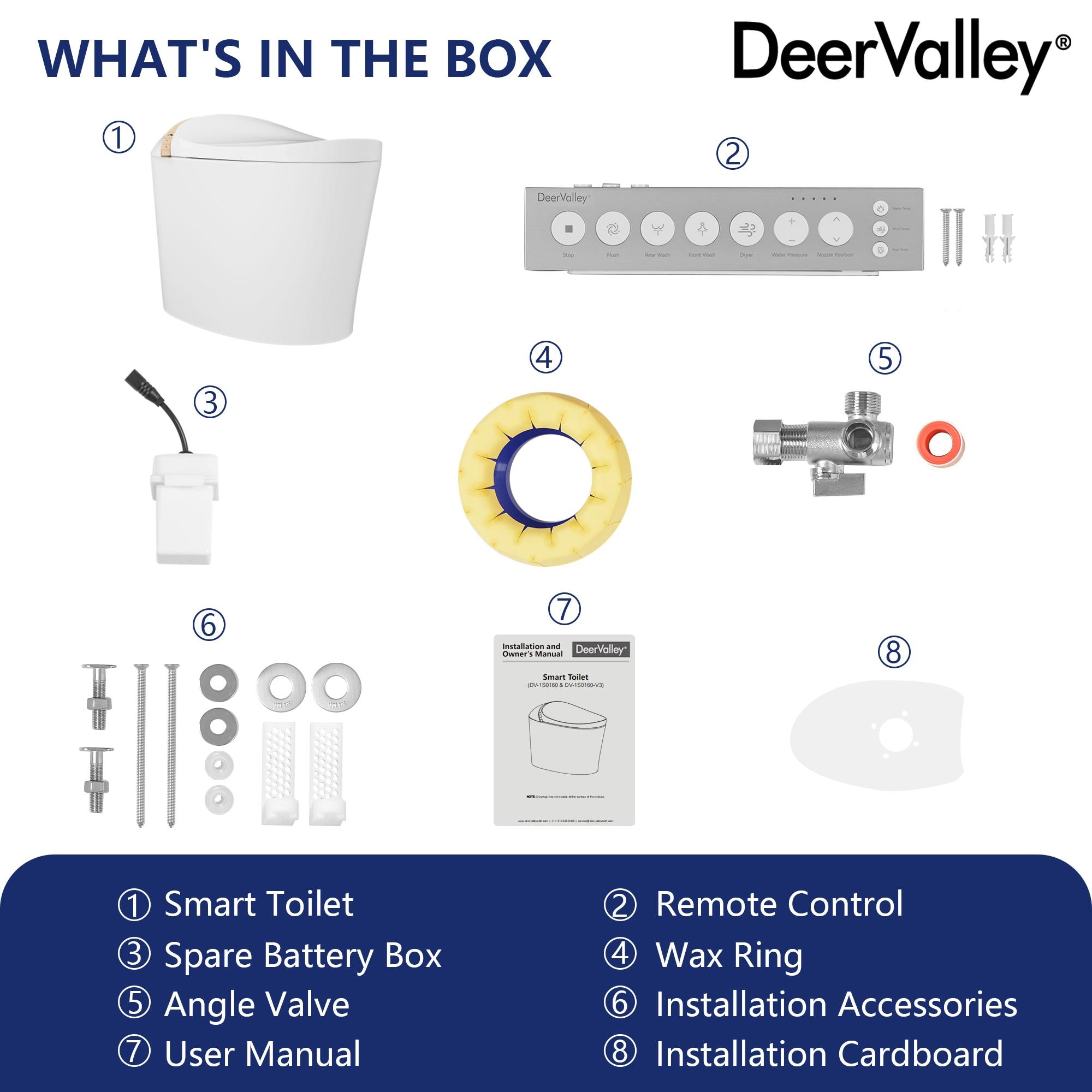 Smart Bidet Elongated Toilet, Foot Kick Flush, Heated Seat, Instant Warm Water Wash, Advanced