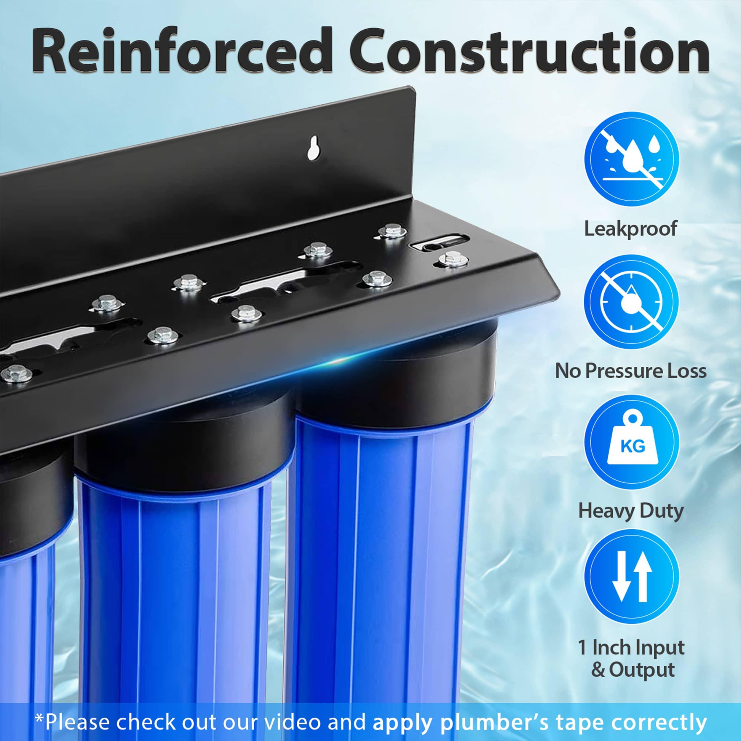 iSpring 3-Stage Whole House Filtration System With Sediment, Carbon & Iron/Manganese Filter