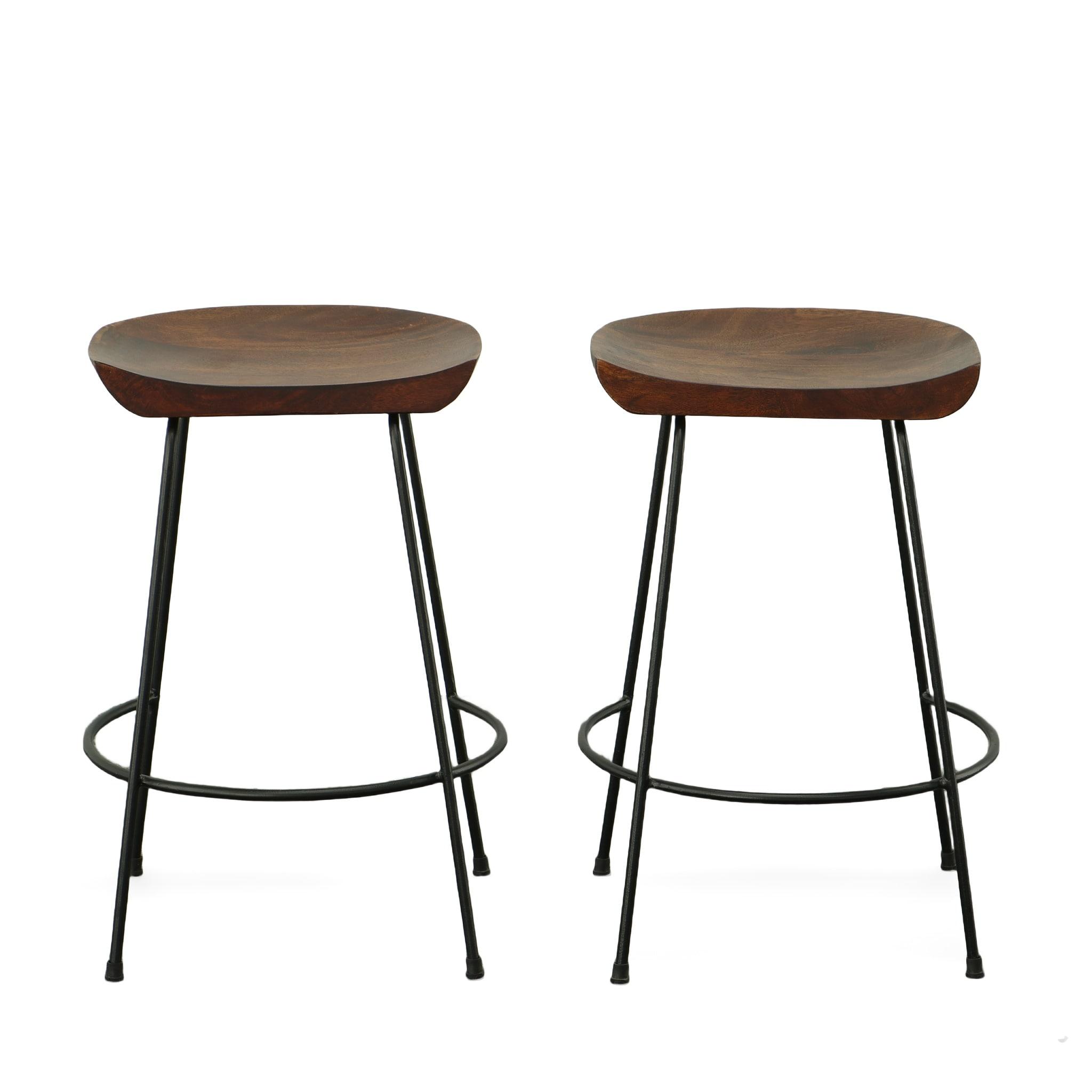 Carolina Classics Diya 24.5" Counter Stool Chestnut Black