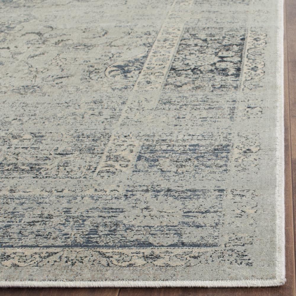 Vintage VTG113 Power Loomed Indoor Skid-Resistant Area Rug - Light Blue - 5'3"x7'6" - Safavieh