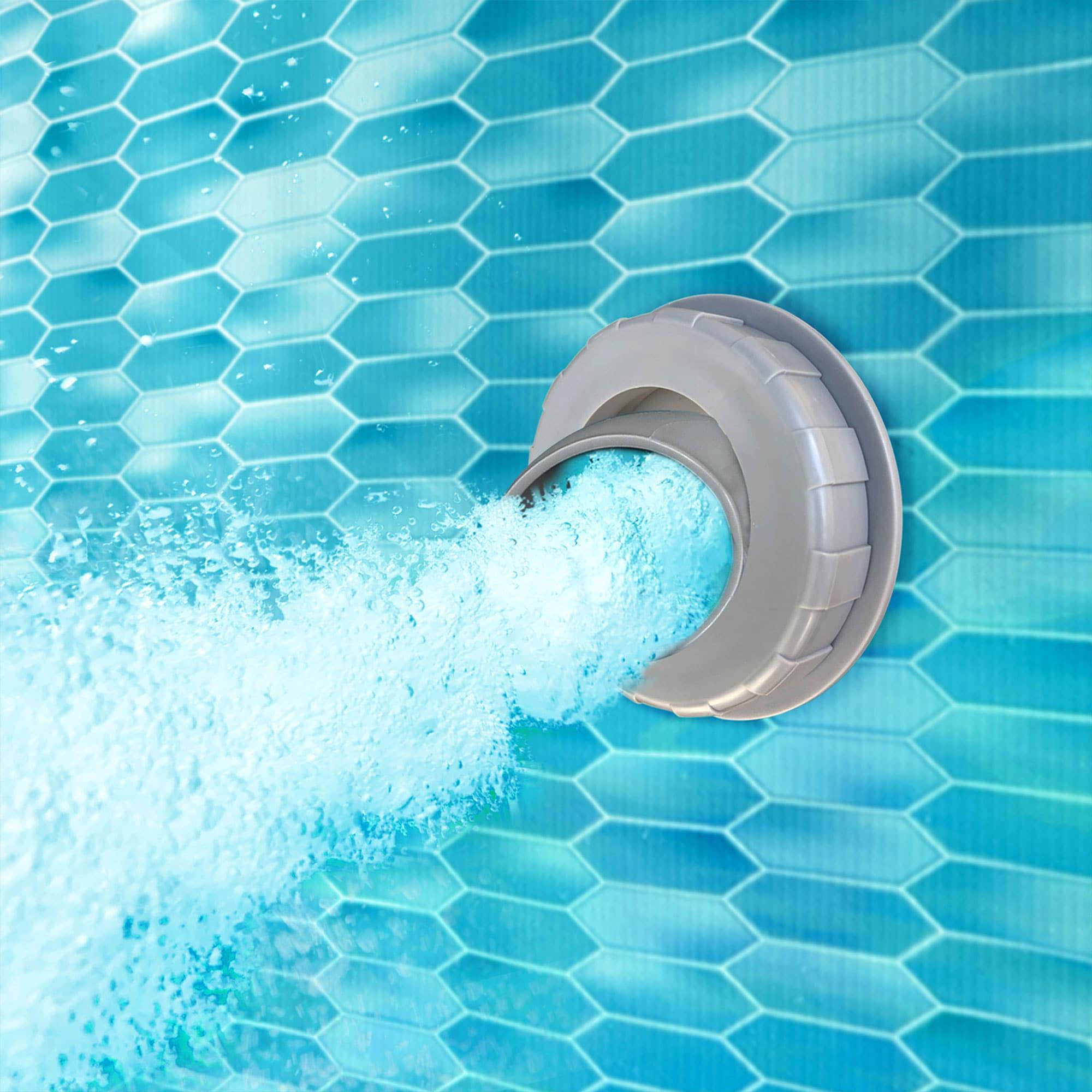 Funsicle 24 Feet by 52 Inches Oasis Designer Round Frame Above Ground Swimming Pool with SkimmerPlus Filter Pump and Cover, Dark Herringbone Pattern