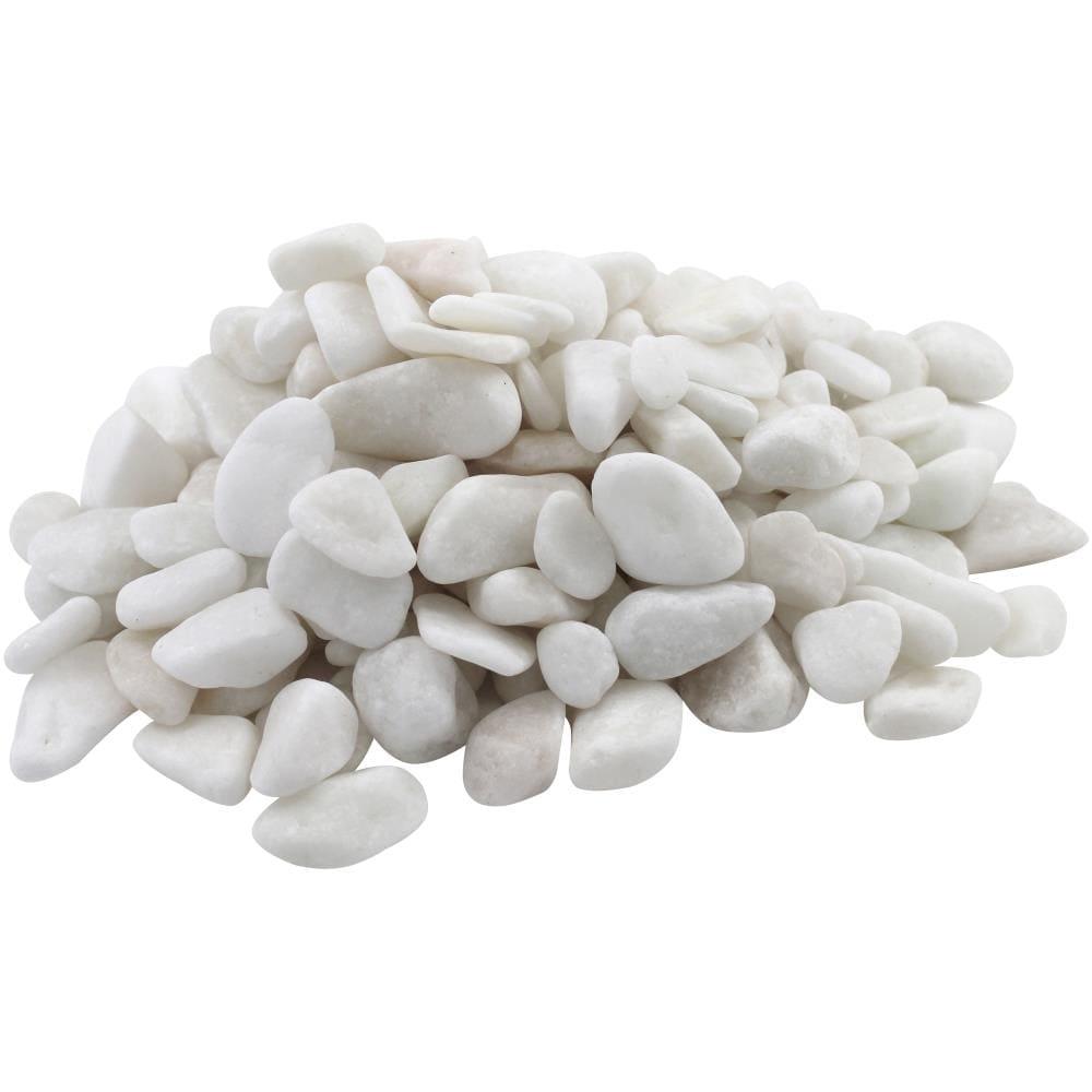 1 cm 20 lb Snow White Polished River Pebbles