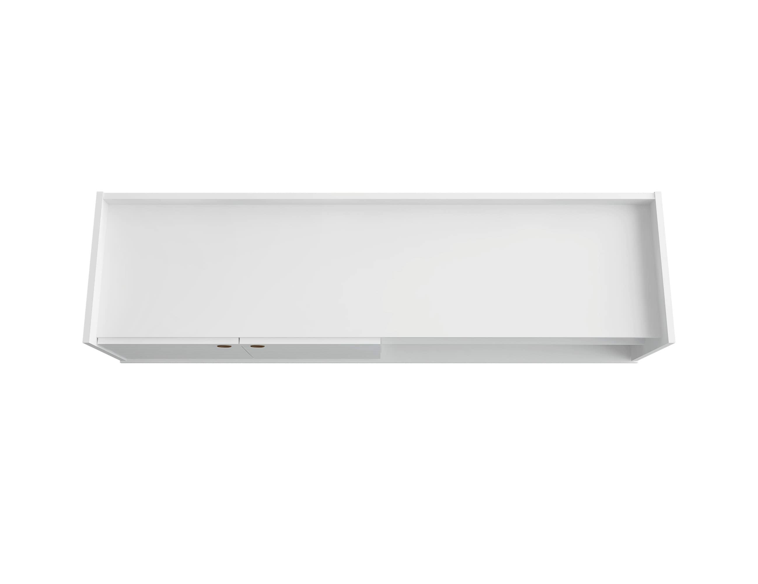 Bogart Mid Century Modern TV Stand for TVs up to 50'': Media Stand with Open Shelves & Cable Management - Manhattan Comfort