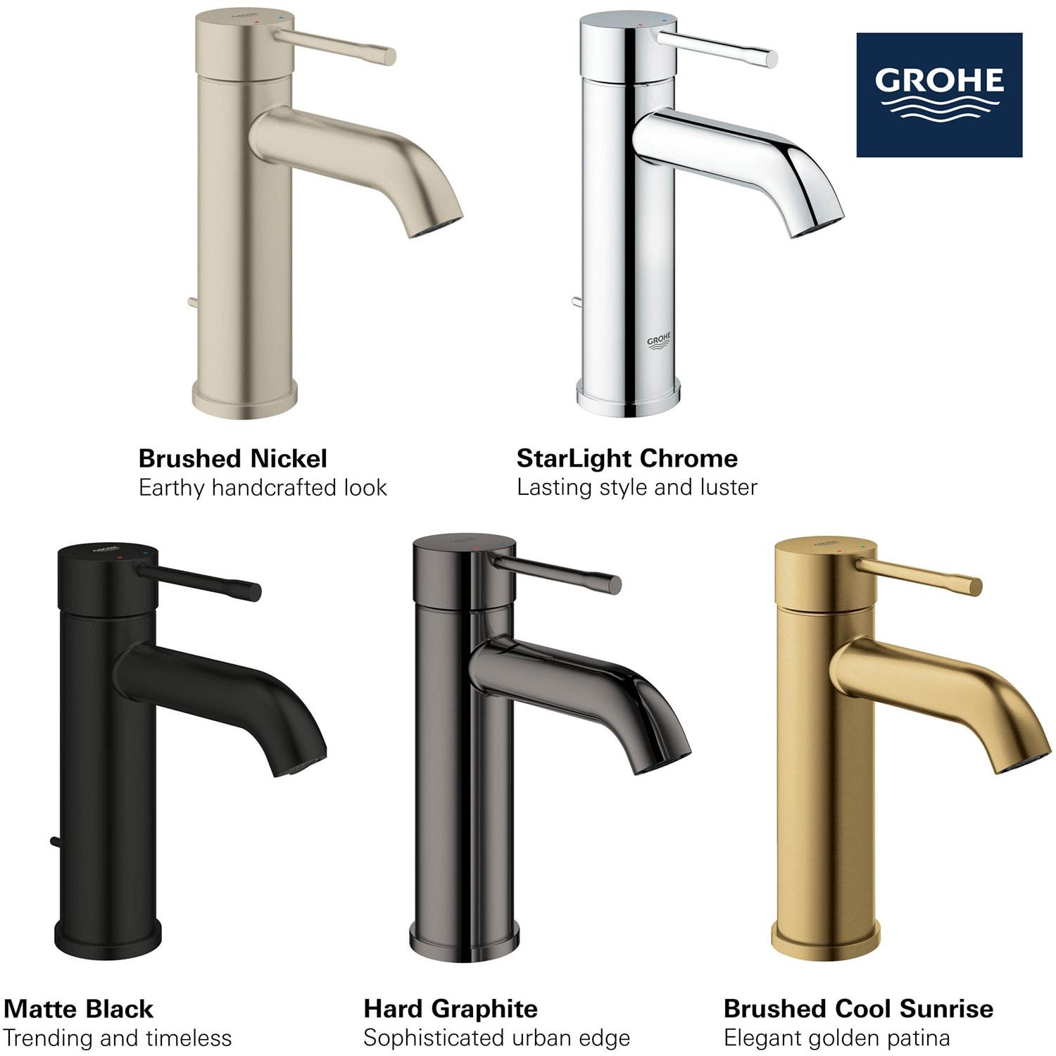 Grohe 32 216 A Essence 1.2 GPM Single Hole Bathroom Faucet - Nickel