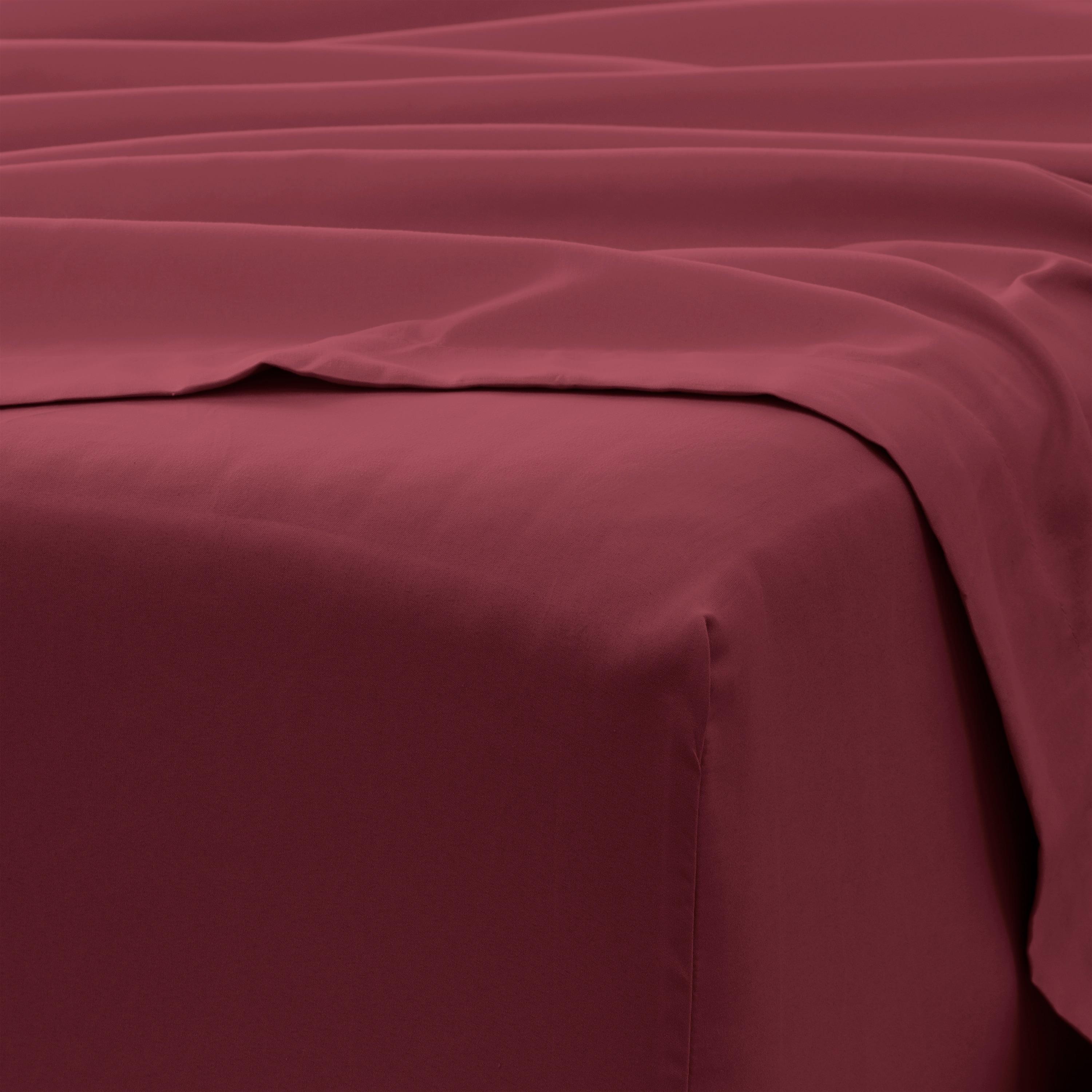 Solid 6 Piece Sheet Set - Ultra Soft - Becky Cameron (Extra Pillow Cases!), Burgundy, King
