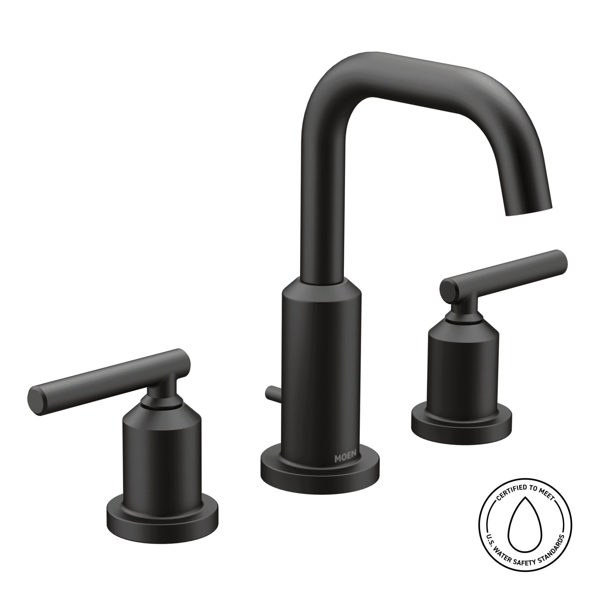 Moen MOEN T6222BL CIA MATTE BLACK TWO-HANDLE HIGH ARC BATHROOM FAUCET T6222BL-1