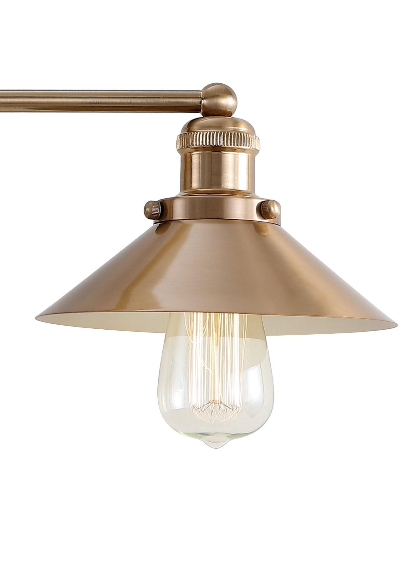 August 7.75 in. Metal Shade Brass Gold Vanity Light