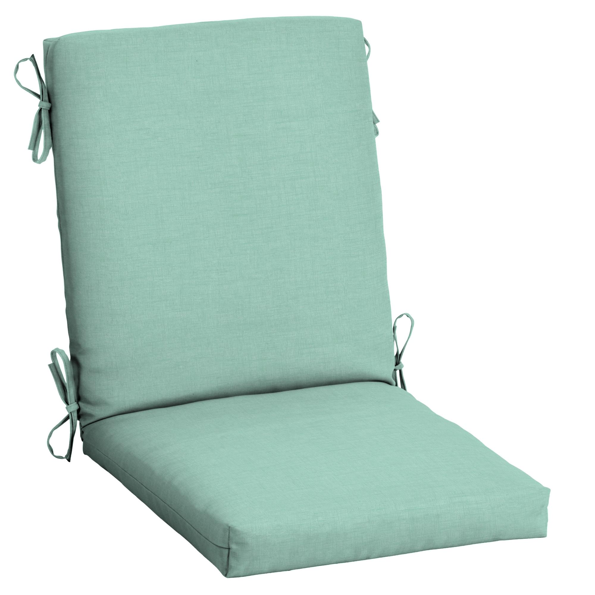 Arden 44"x20" Outdoor High Back Dining Chair Cushion Aqua Leala Texture: Fade & Water-Resistant, UV Protection