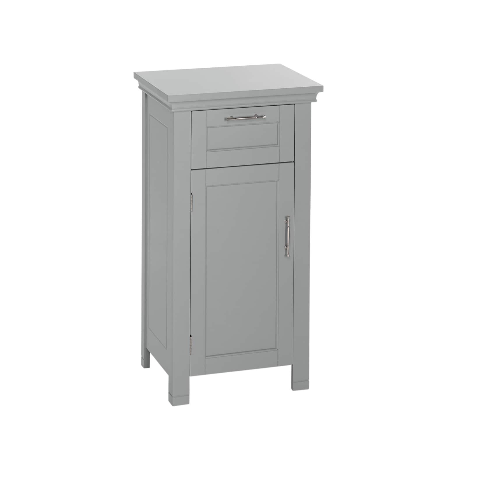 RiverRidge Somerset Single Door Bathroom and Laundry Storage Cabinet with Drawer and Adjustable Shelf