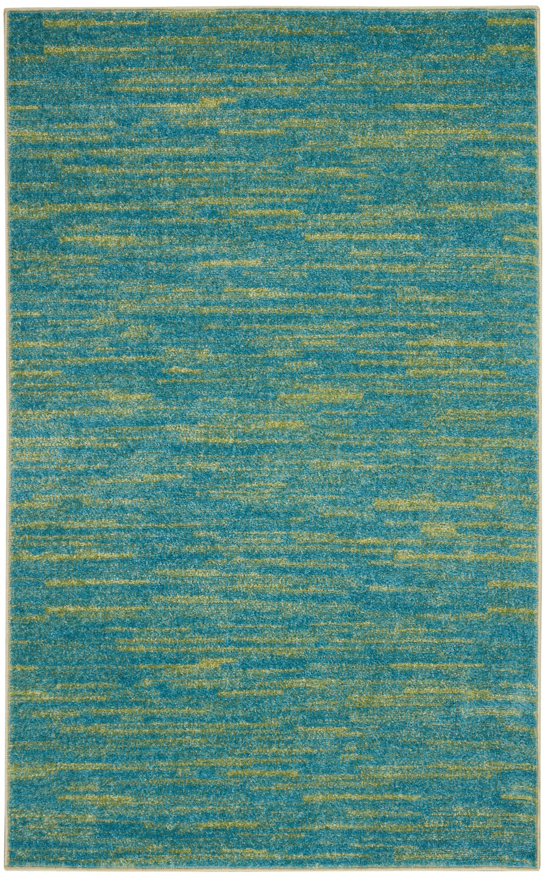 Nourison Nourison Essentials NRE01 Indoor/outdoor Area Rug - Blue Green 3' x 5'