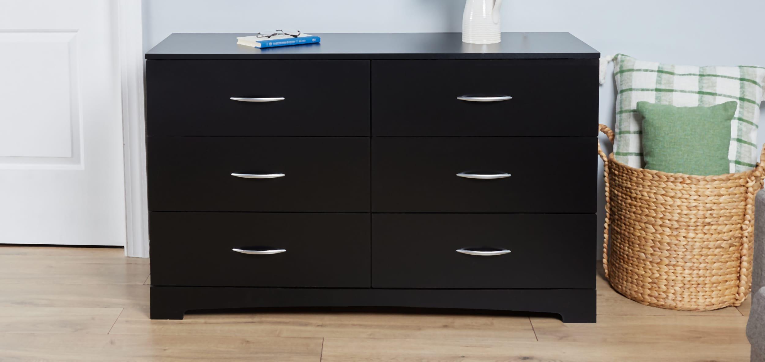 South Shore Step One, Contemporary Dresser,  Black