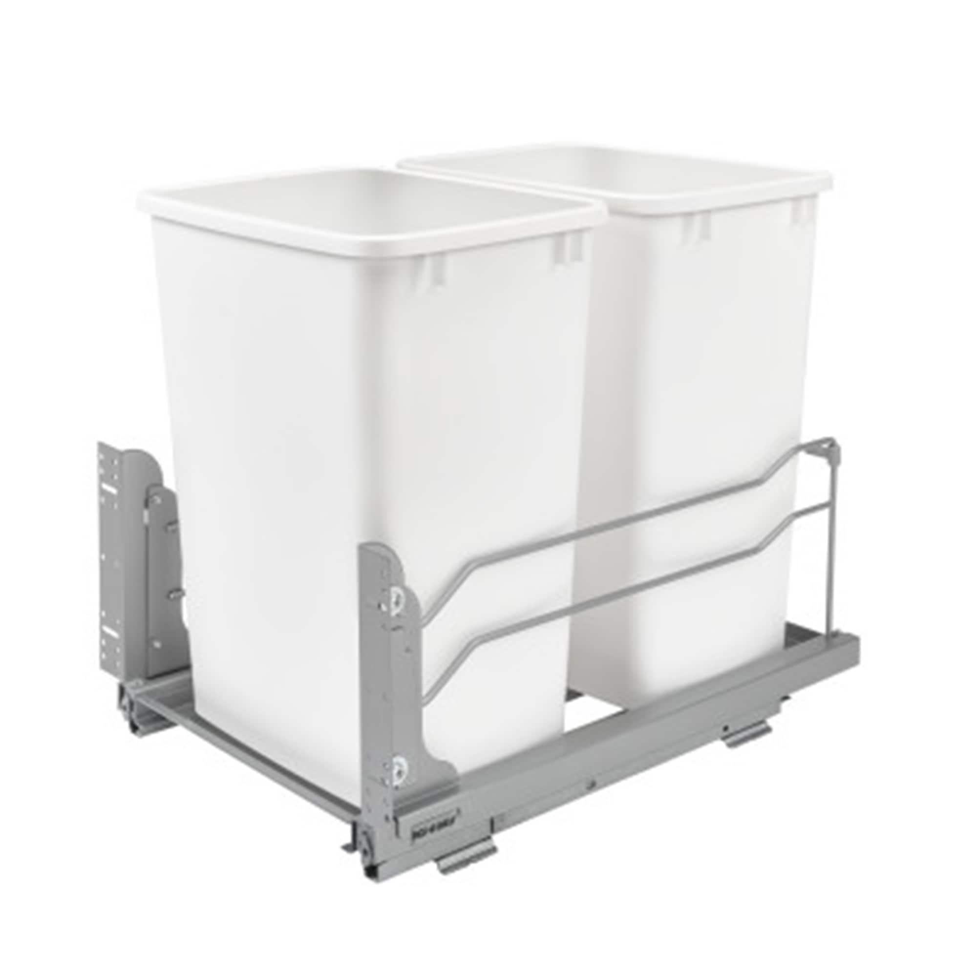 Rev-A-Shelf Double Pull Out Trash Can 35 Qt with Soft-Close