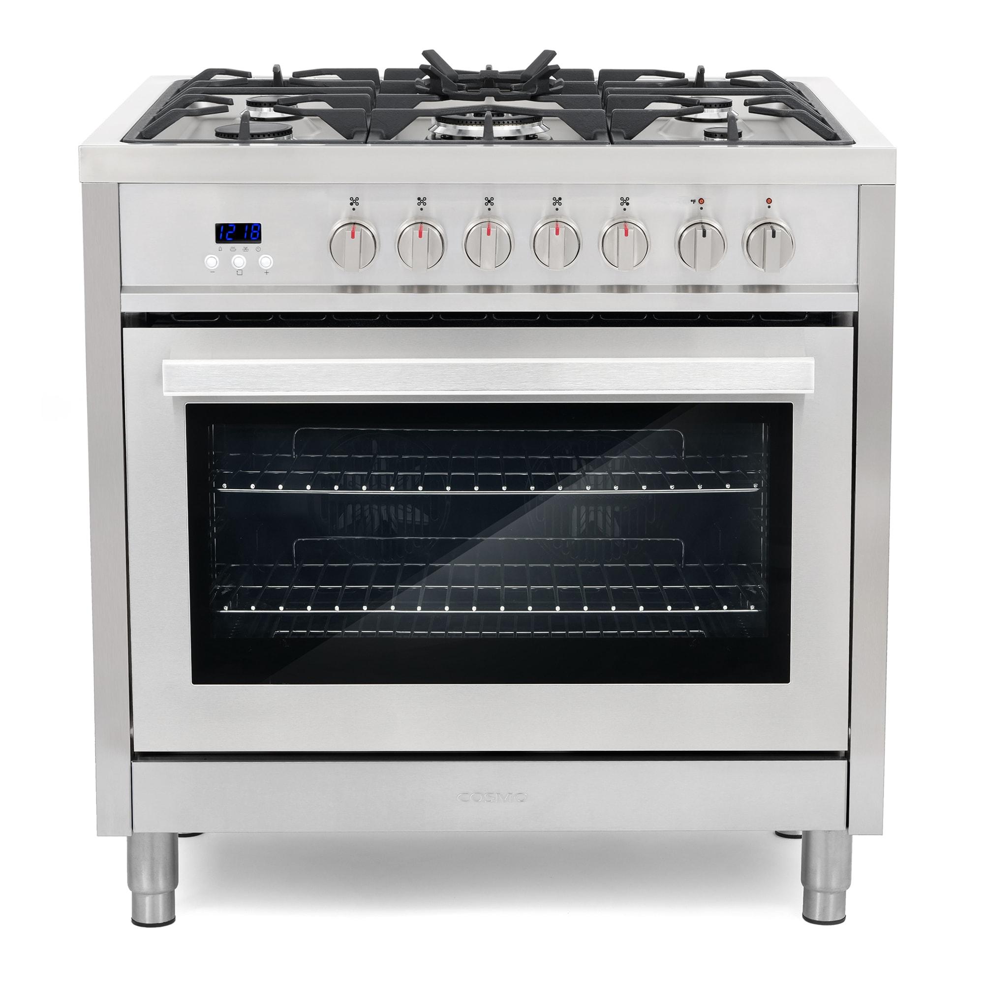 F965 Series 36 in. Stellar Collection 3.8 cu. ft. Dual Fuel Range, 5 Sealed Burners, 8 Function Convection Oven in Stainless Steel