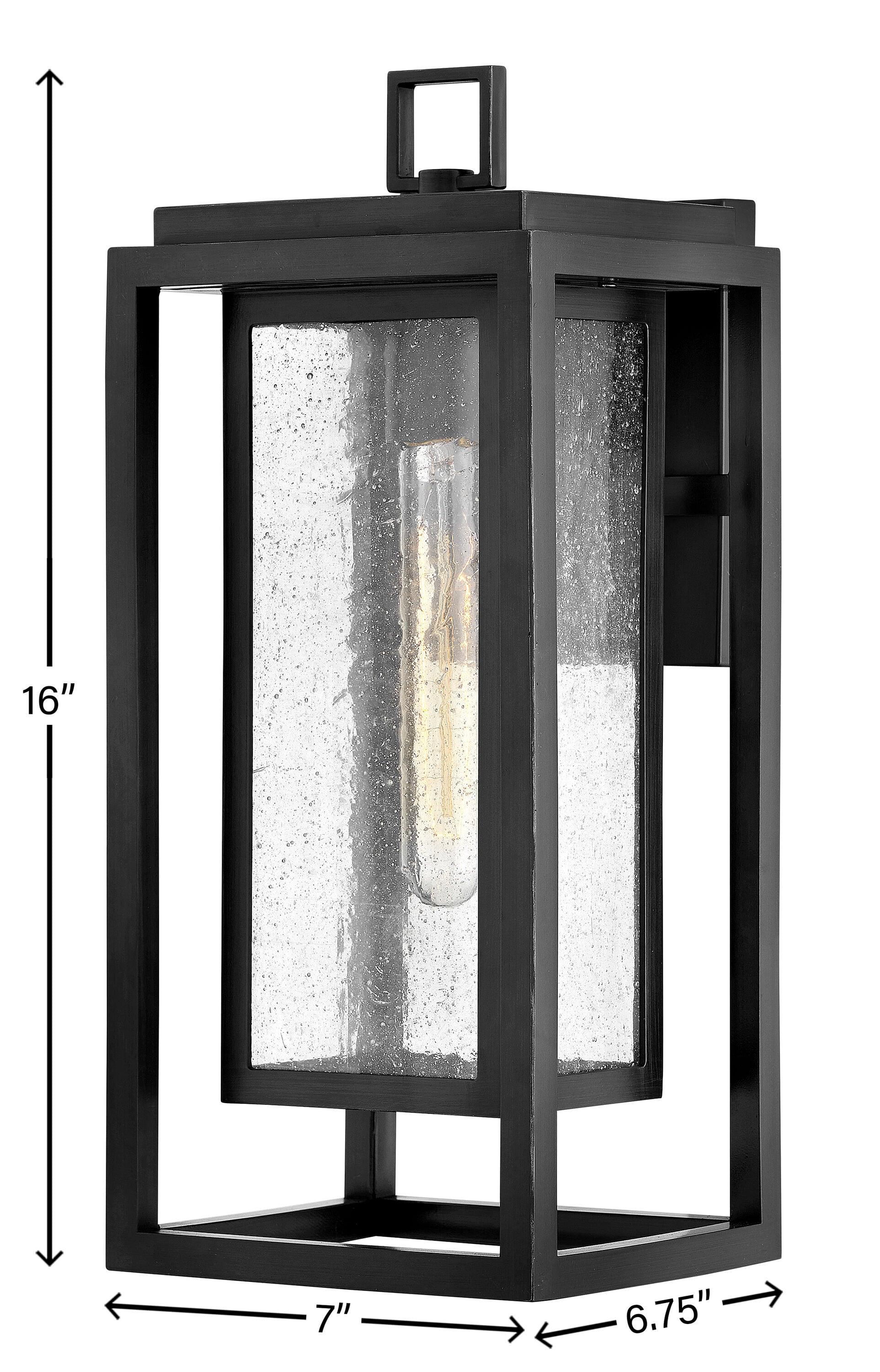 Republic Seeded Glass Outdoor Wall Mount Lantern