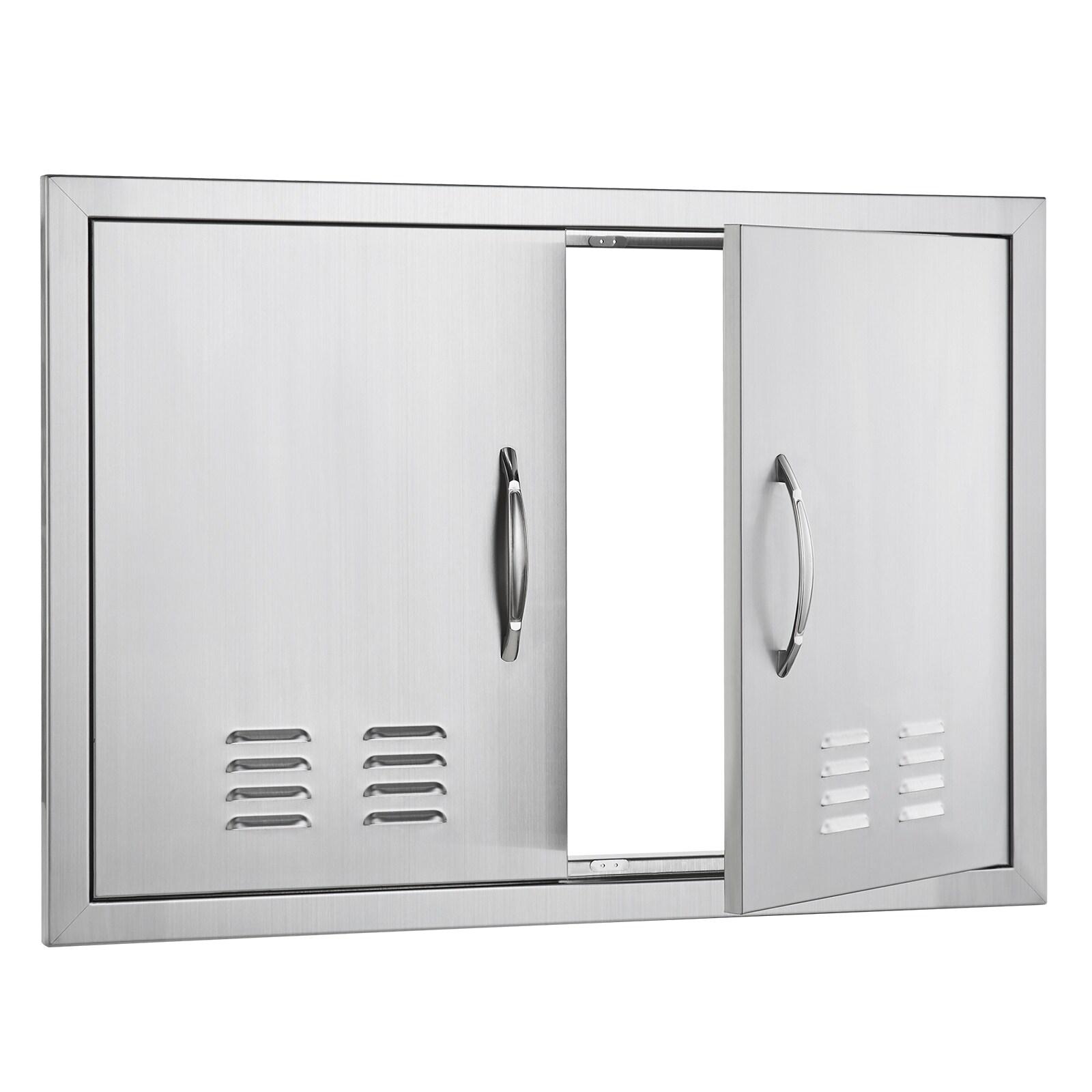 BBQ Access Door, 30W x 21H Inch Double Outdoor Kitchen Door