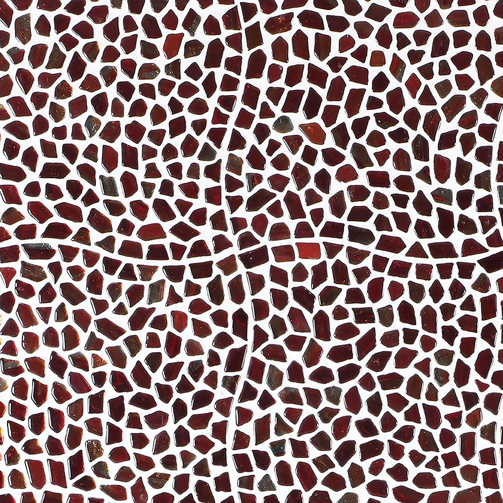 Bond Tile Fractal Pebble 11.88 in. x 11.88 in. Polished Glass Wall Mosaic Tile (0.98 Sq. Ft. / Each)