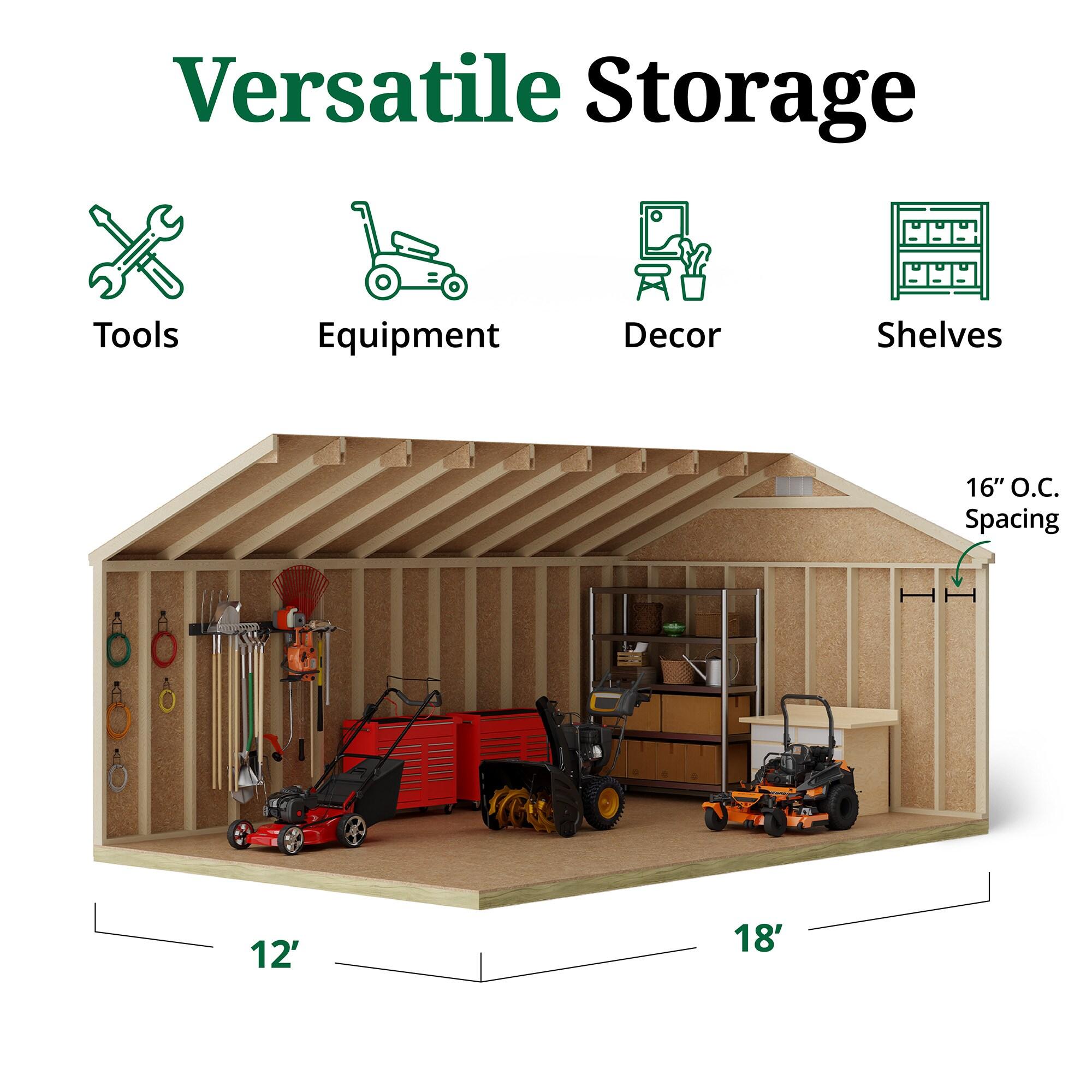 Little Cottage Co. Classic Workshop Outdoor Wood Storage Shed