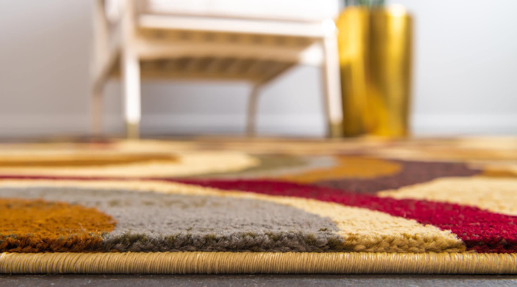 Unique Loom Barista Collection Area Rug - Kona (7' 10" x 10' Rectangle Beige/Black)