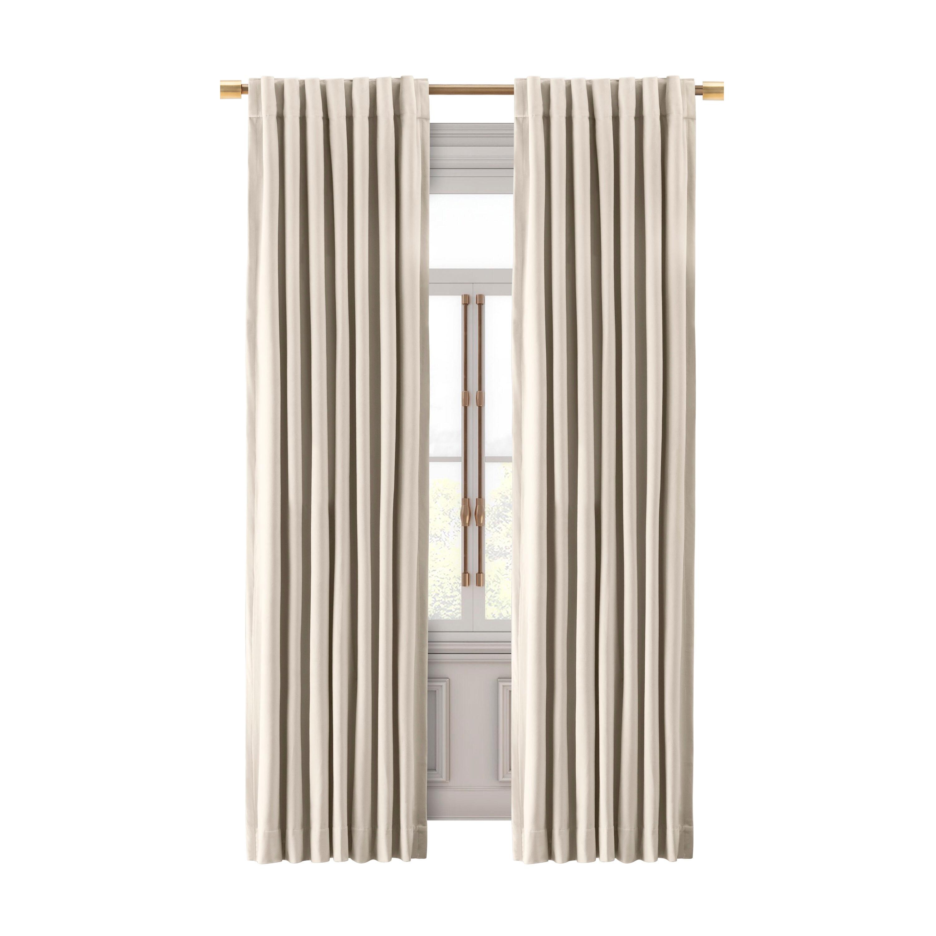 Everly Quinn Premium Velvet Myreon Solid Color Blackout Thermal Rod Pocket Single Curtain Panel Liner