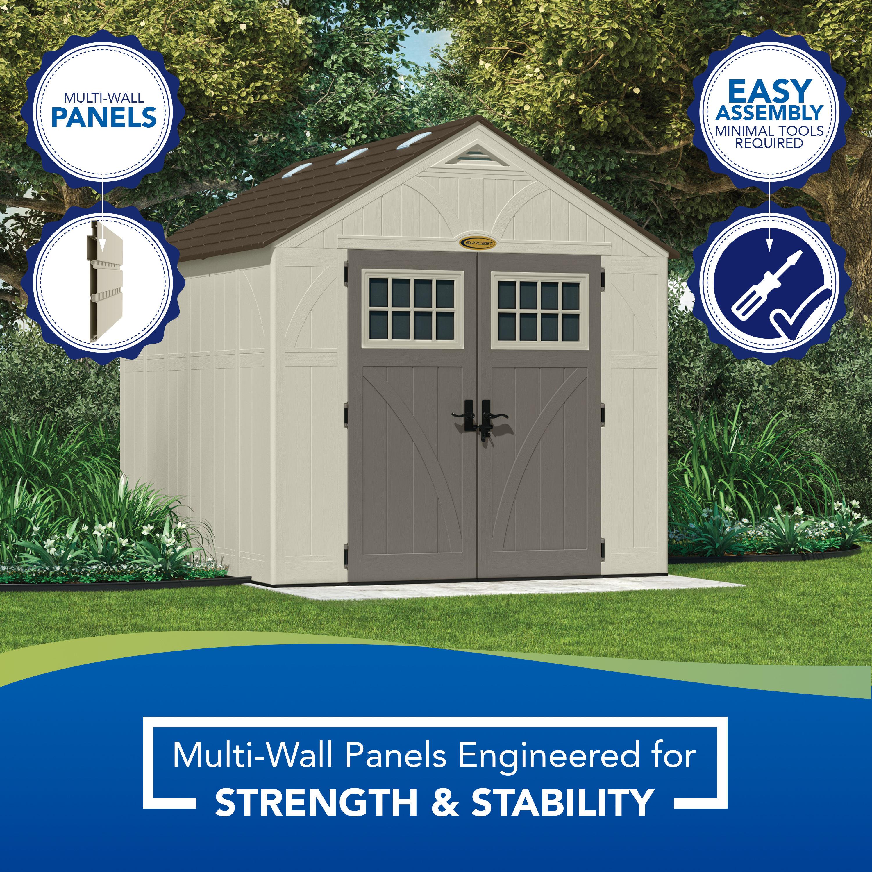 Suncast Suncast Outdoor Vanilla Resin Storage Shed