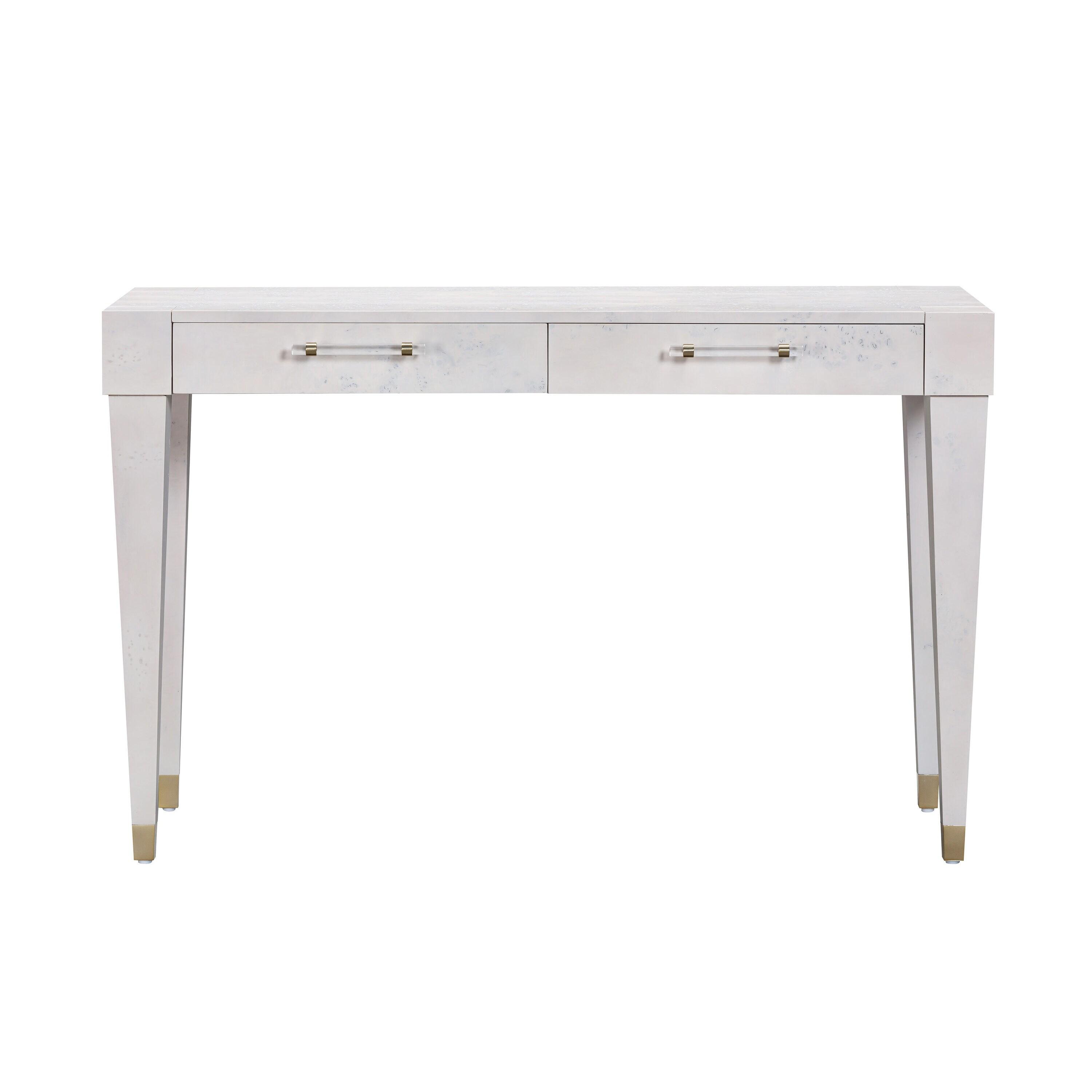 TOV Furniture Brandyss White Burl Work Desk
