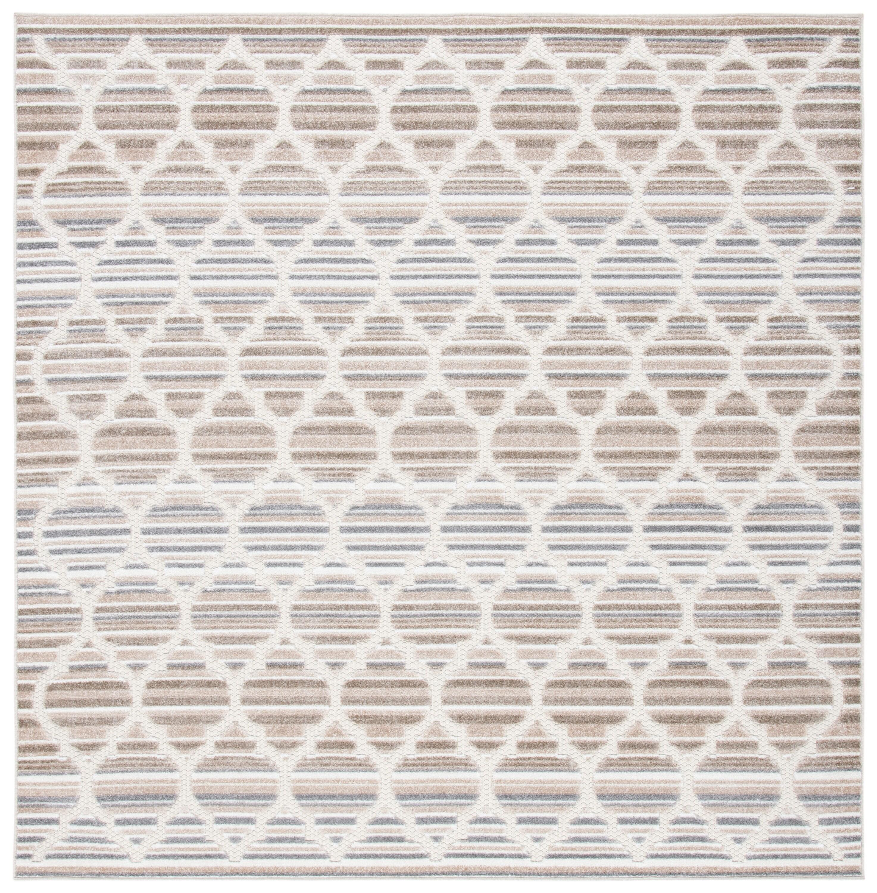 Cabana CBN333 Loomed Indoor Area Rug - Grey/Ivory - 6'7"x6'7" - Safavieh