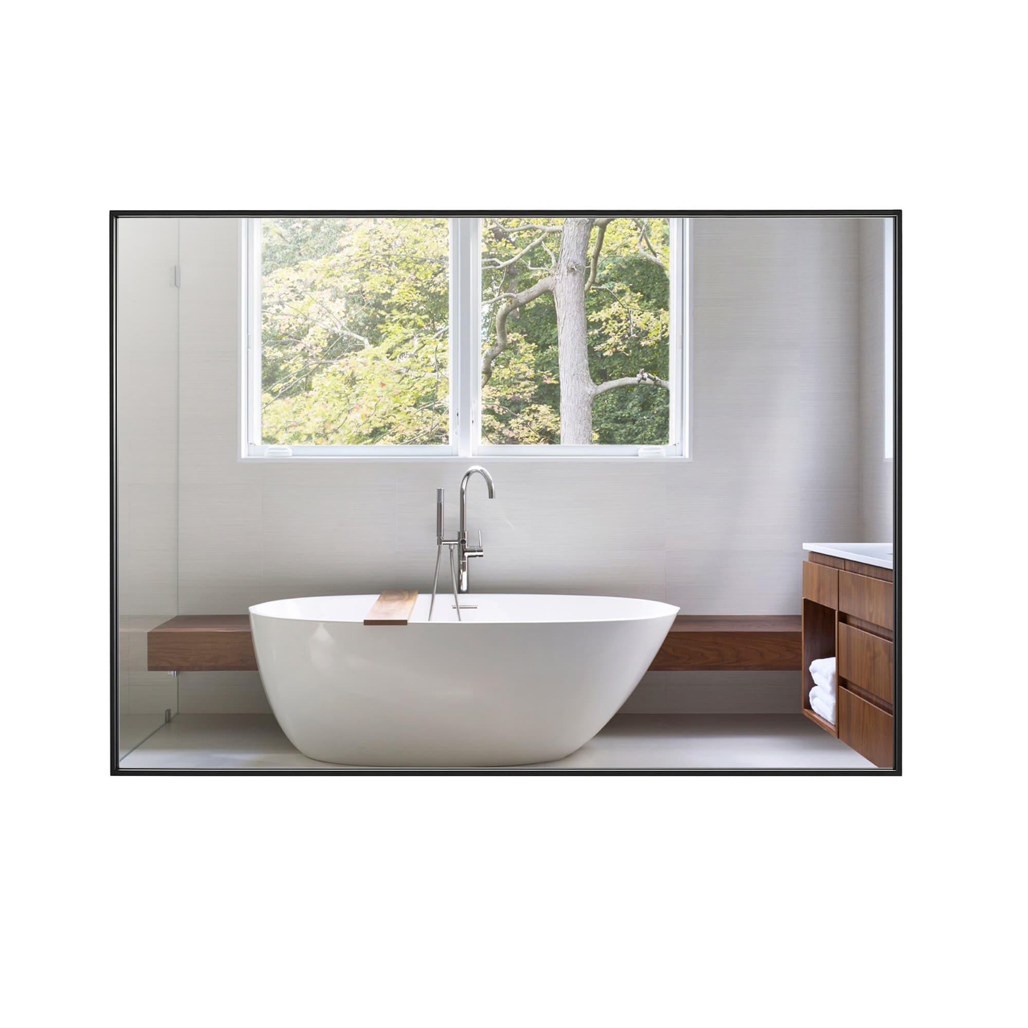 Ledel Modern & Contemporary Rectangle Bathroom Vanity Mirror Metal Framed Wall Mirror