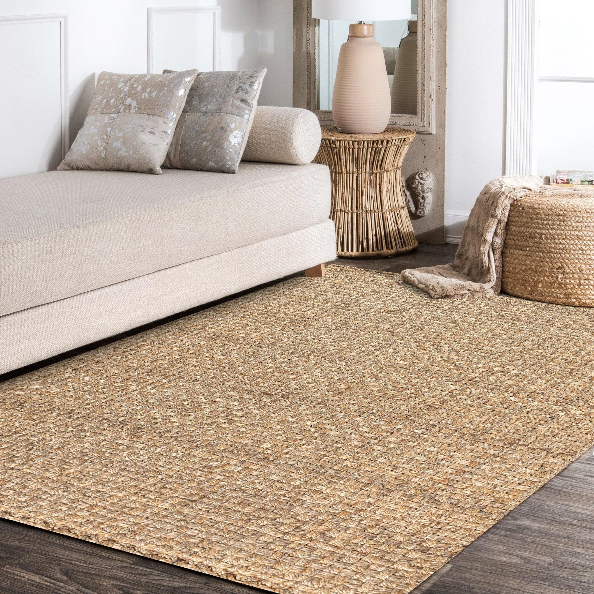 5'x8' Estera Hand Woven Boucle Chunky Jute Area Rug, Natural - JONATHAN Y