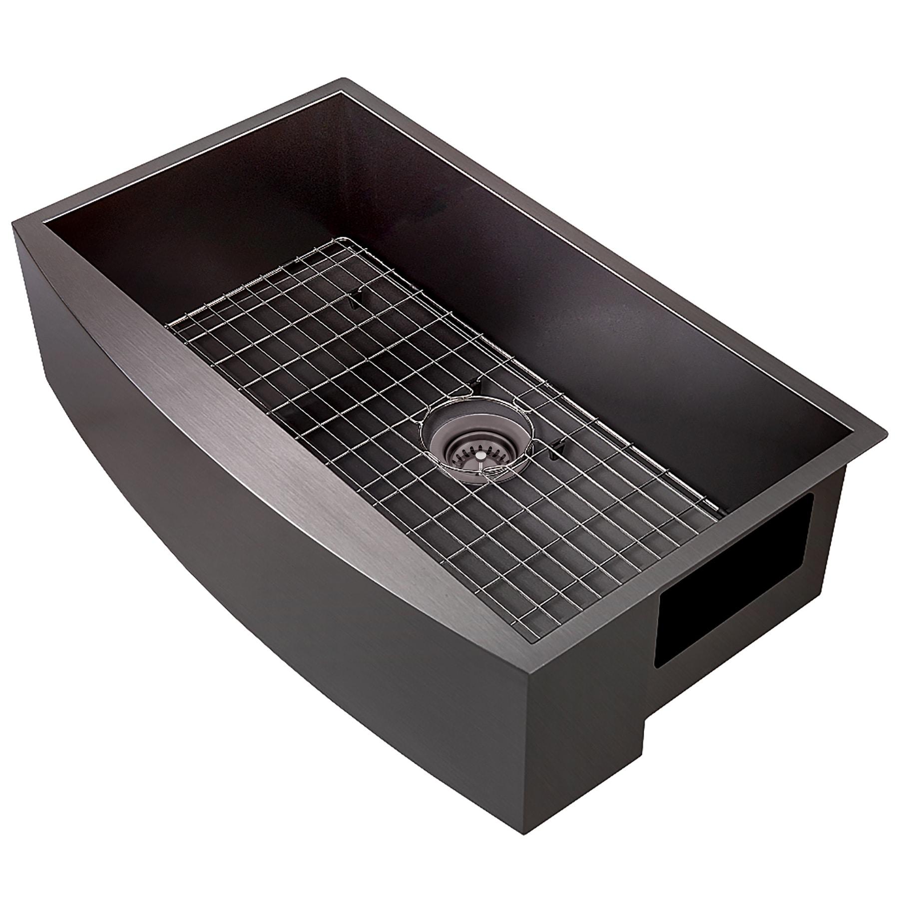 All-in-one 33" L x 20" W Farmhouse Kitchen Sink with Faucet