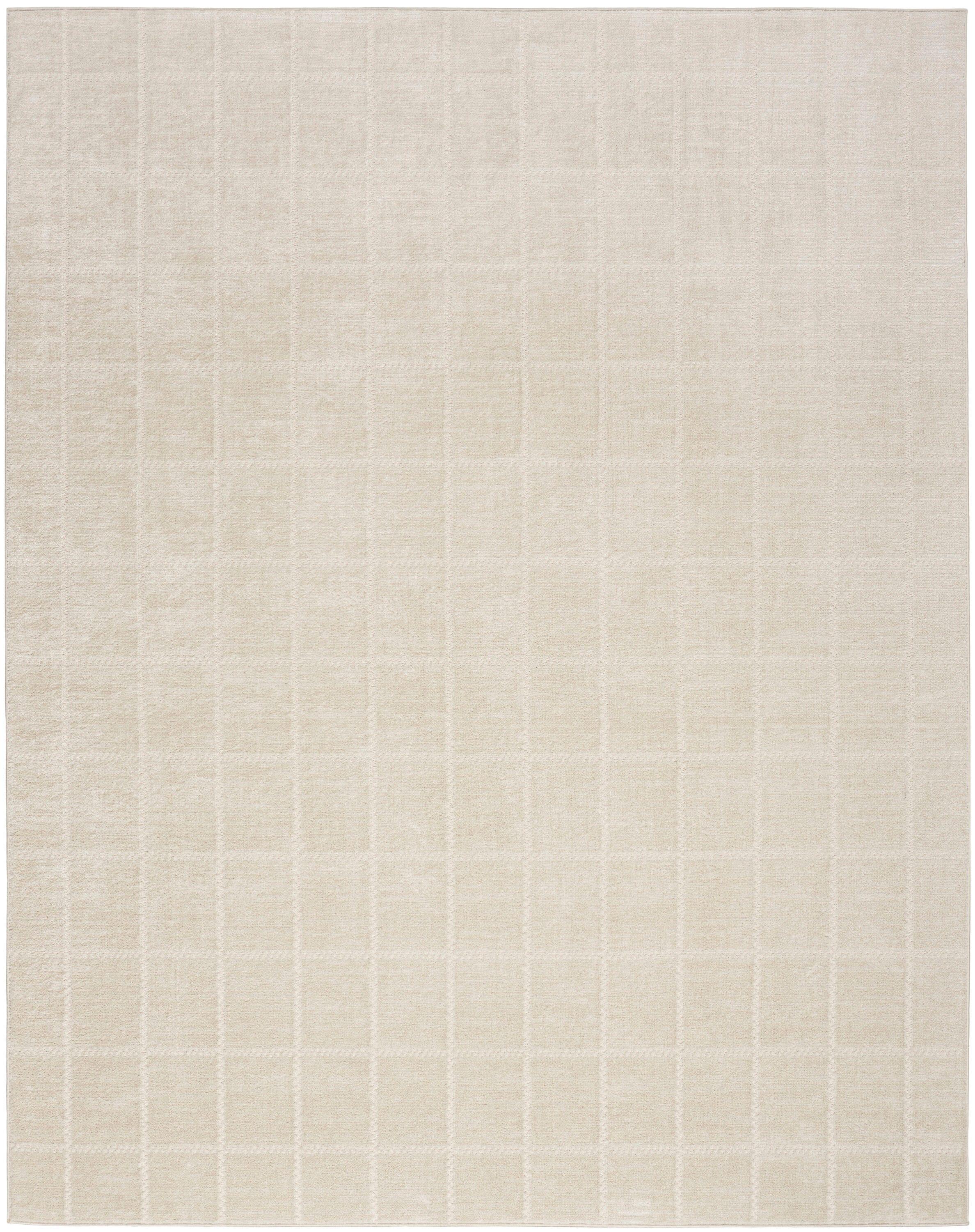 Nourison Serenity Home Contemporary Indoor Area Rug Ivory Cream 7'10" x 9'10"