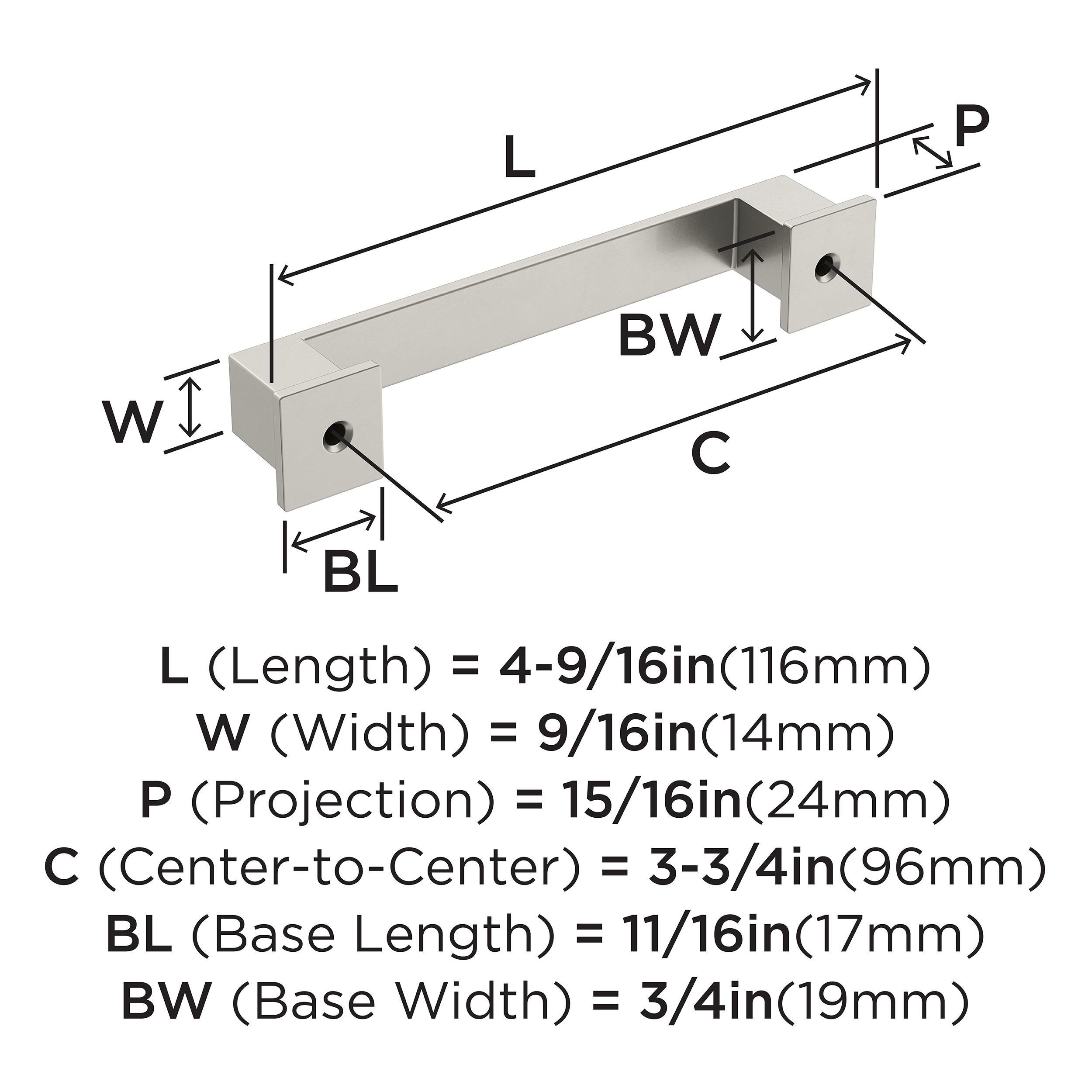 Appoint 3 3/4" Center To Center Bar Pull