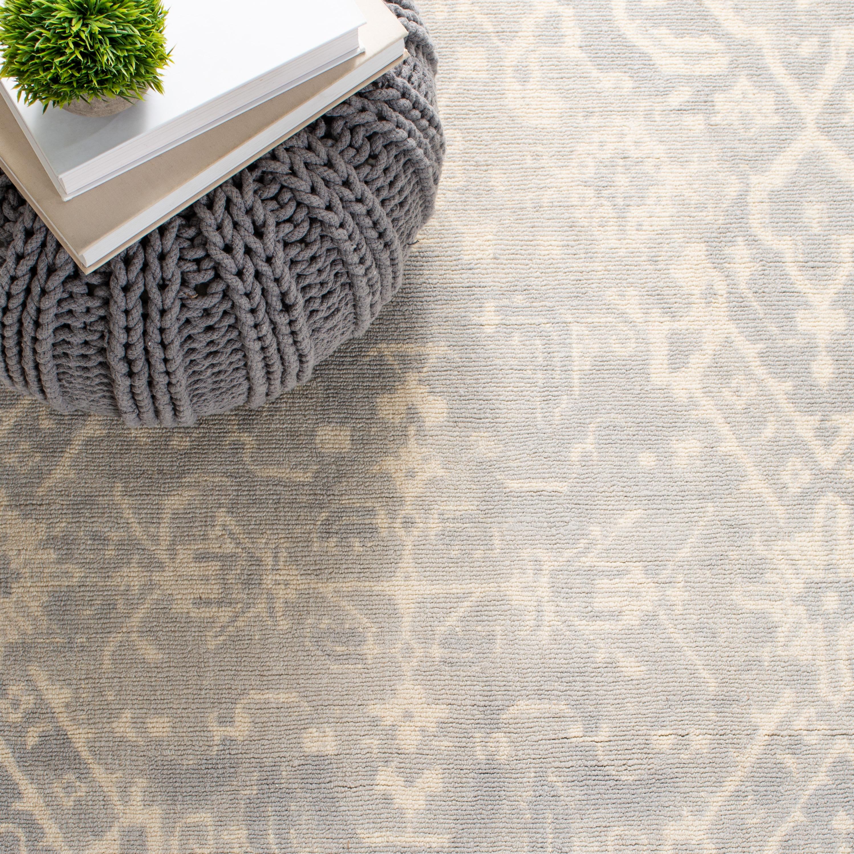 Restoration Vintage RVT532 Hand Tufted Indoor Accent Rug - 3'x5' - Light Grey/Ivory - Safavieh
