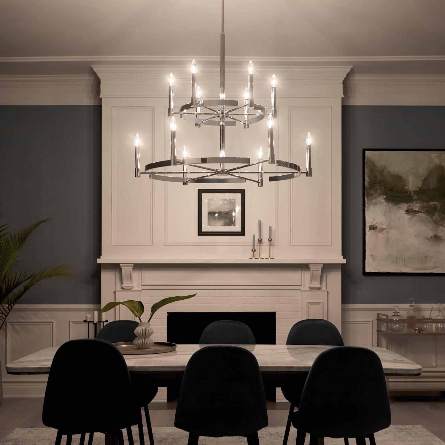 Kichler Lighting Tolani 12 - Light Chandelier in  Polished Nickel