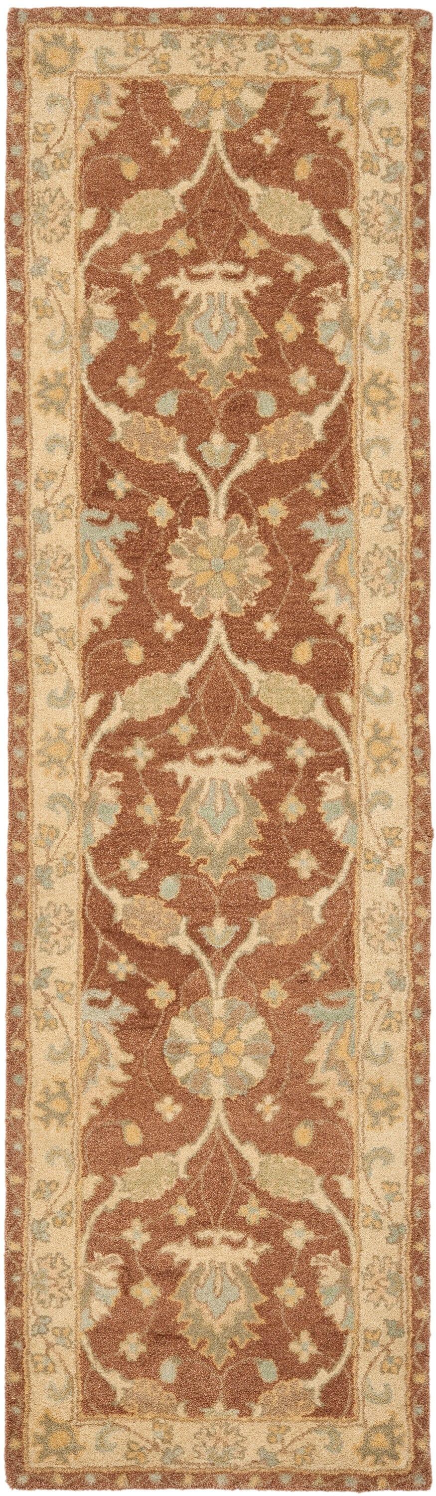 Antiquity AT315 Hand Tufted Runner Rug - Brown/Taupe - 2'3"x14' - Safavieh.